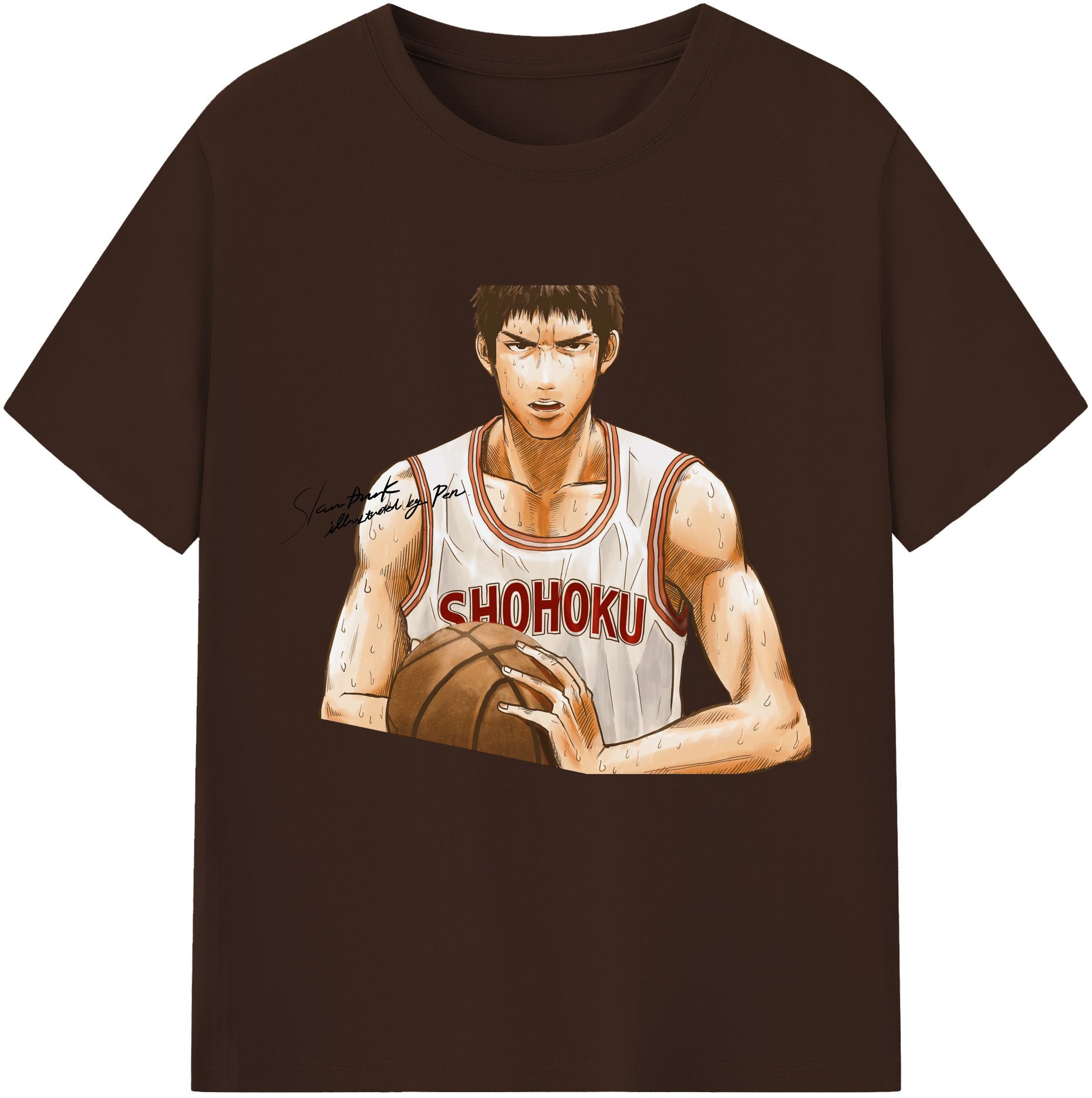 SLAM DUNK／スラムダンク 綿100％半袖Tシャツ（フロントプリント）