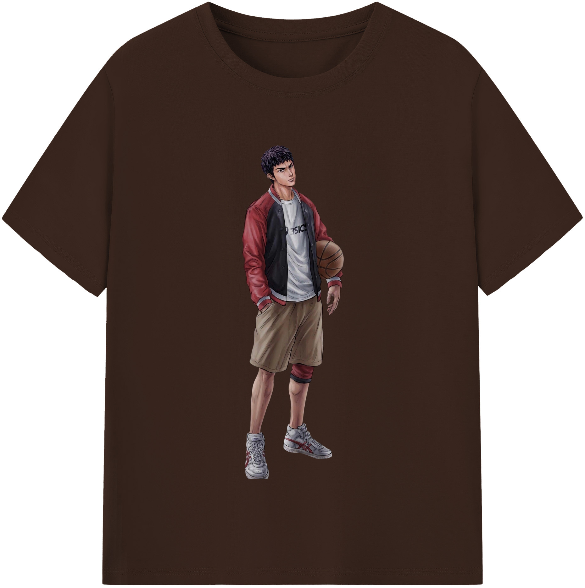 SLAM DUNK／スラムダンク 綿100％半袖Tシャツ（フロントプリント）