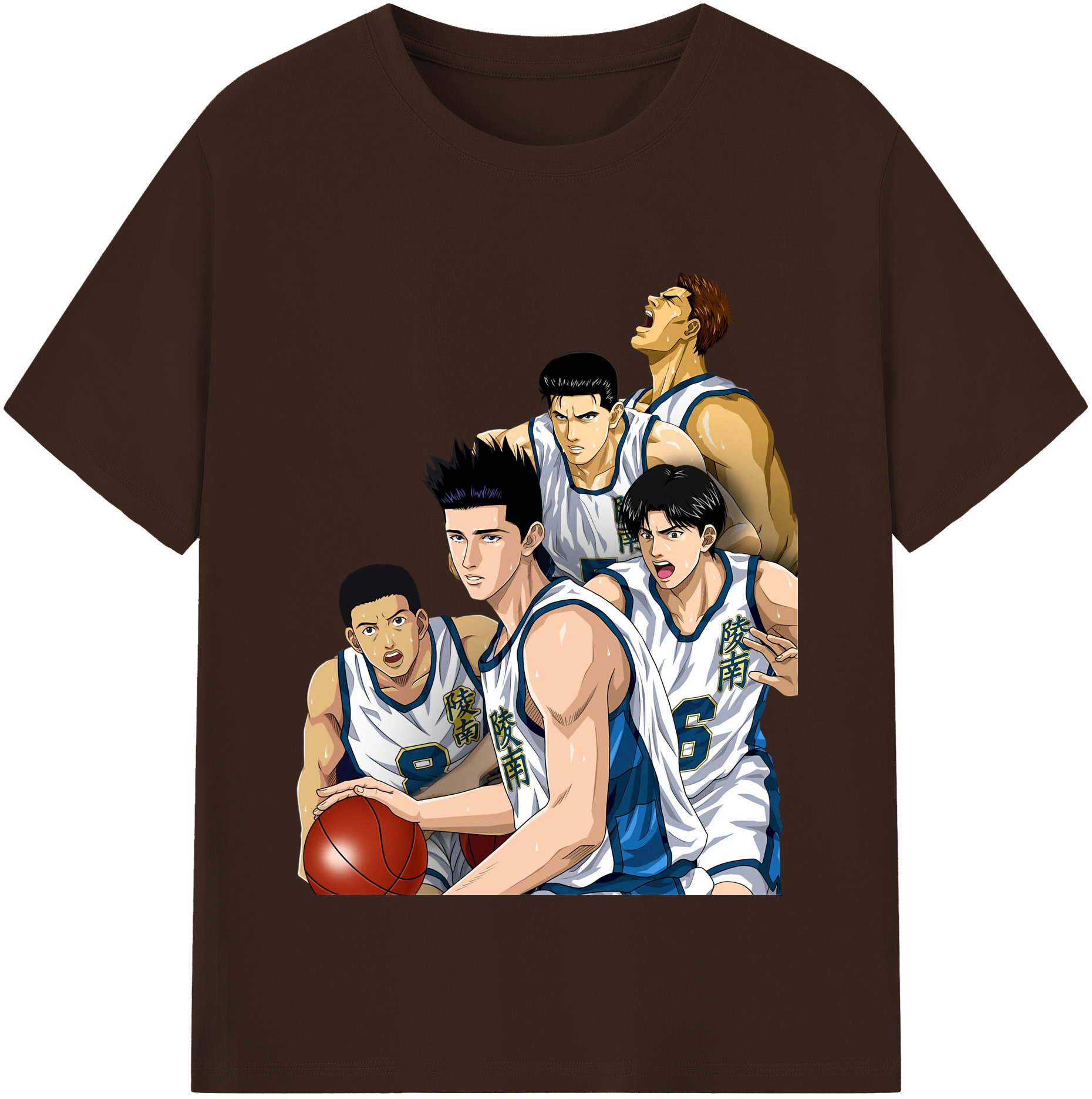 SLAM DUNK／スラムダンク 綿100％半袖Tシャツ（フロントプリント）
