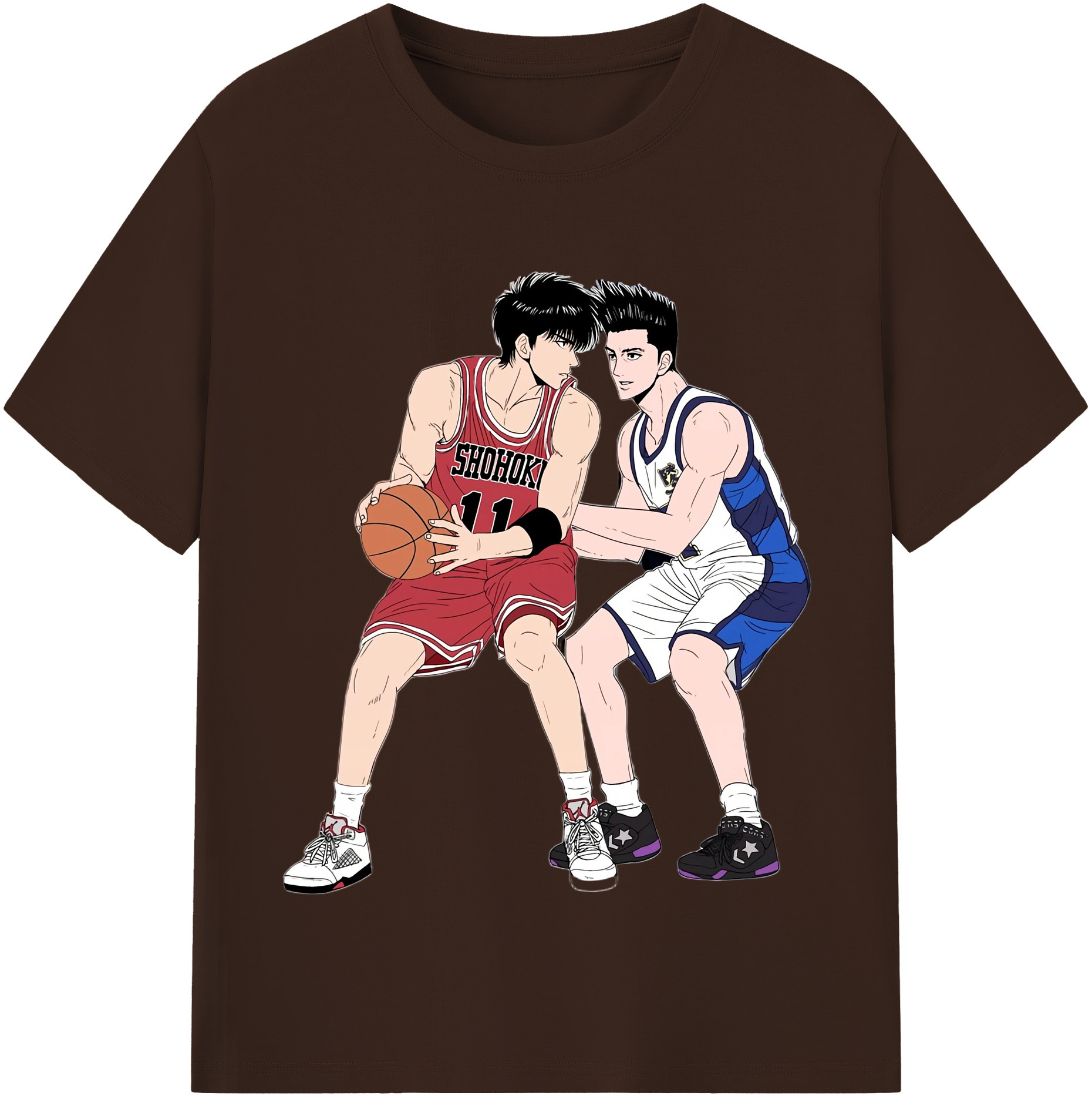SLAM DUNK／スラムダンク 綿100％半袖Tシャツ（フロントプリント）