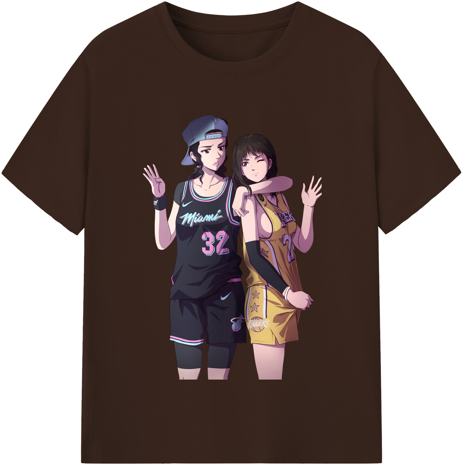 SLAM DUNK／スラムダンク 綿100％半袖Tシャツ（フロントプリント）