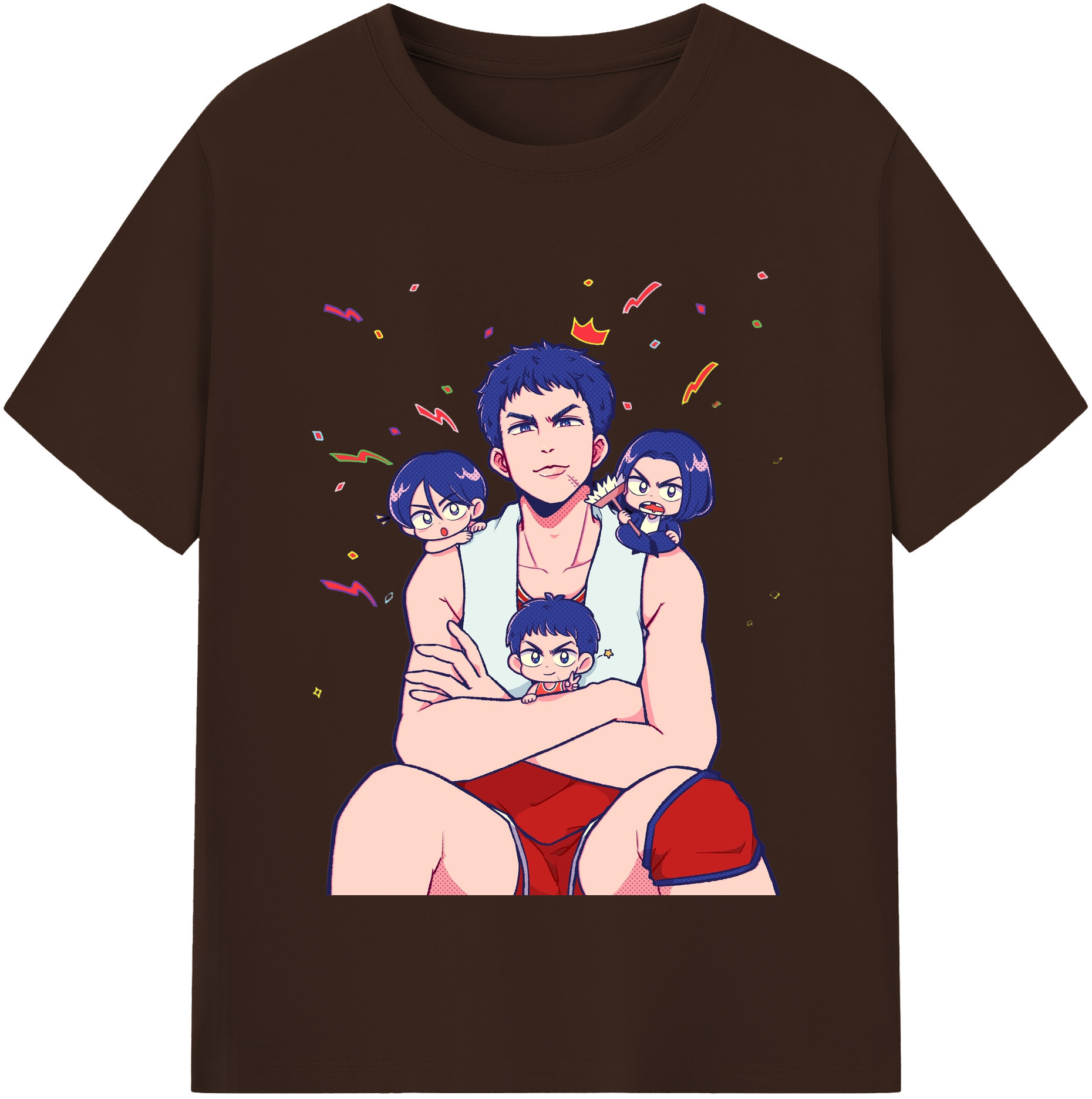 SLAM DUNK／スラムダンク 綿100％半袖Tシャツ（フロントプリント）