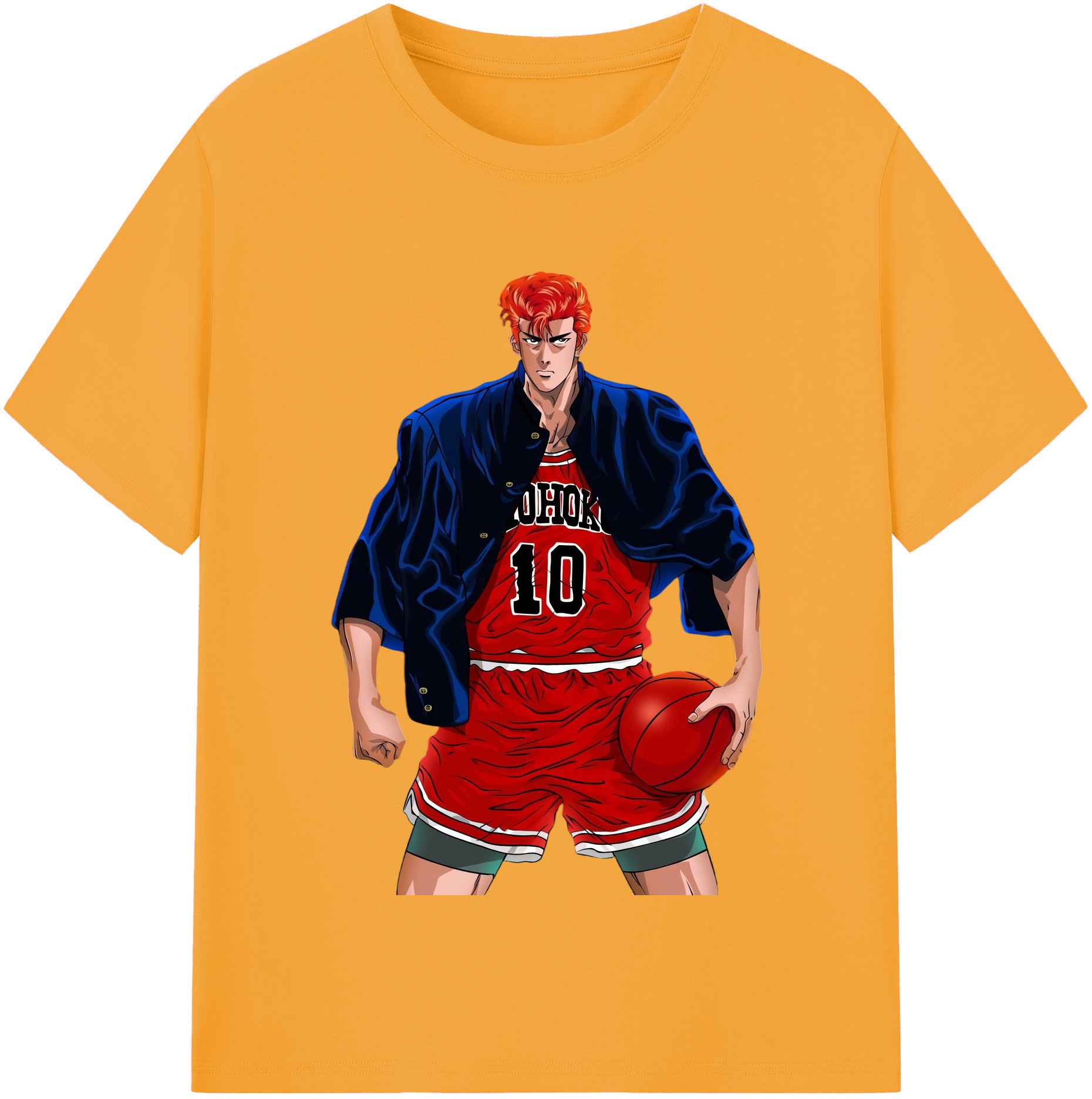 SLAM DUNK／スラムダンク 綿100％半袖Tシャツ（フロントプリント）