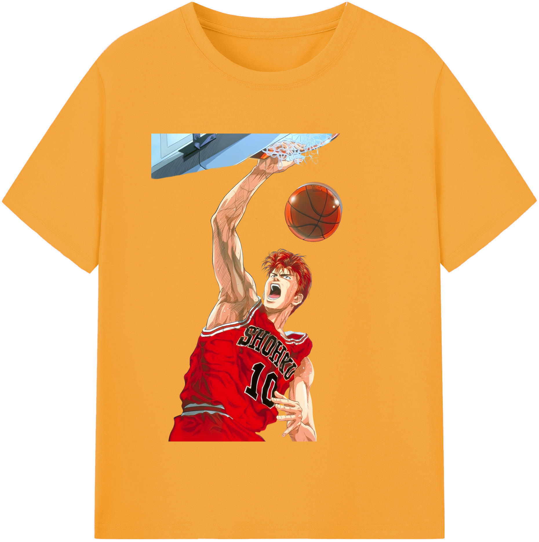 SLAM DUNK／スラムダンク 綿100％半袖Tシャツ（フロントプリント）