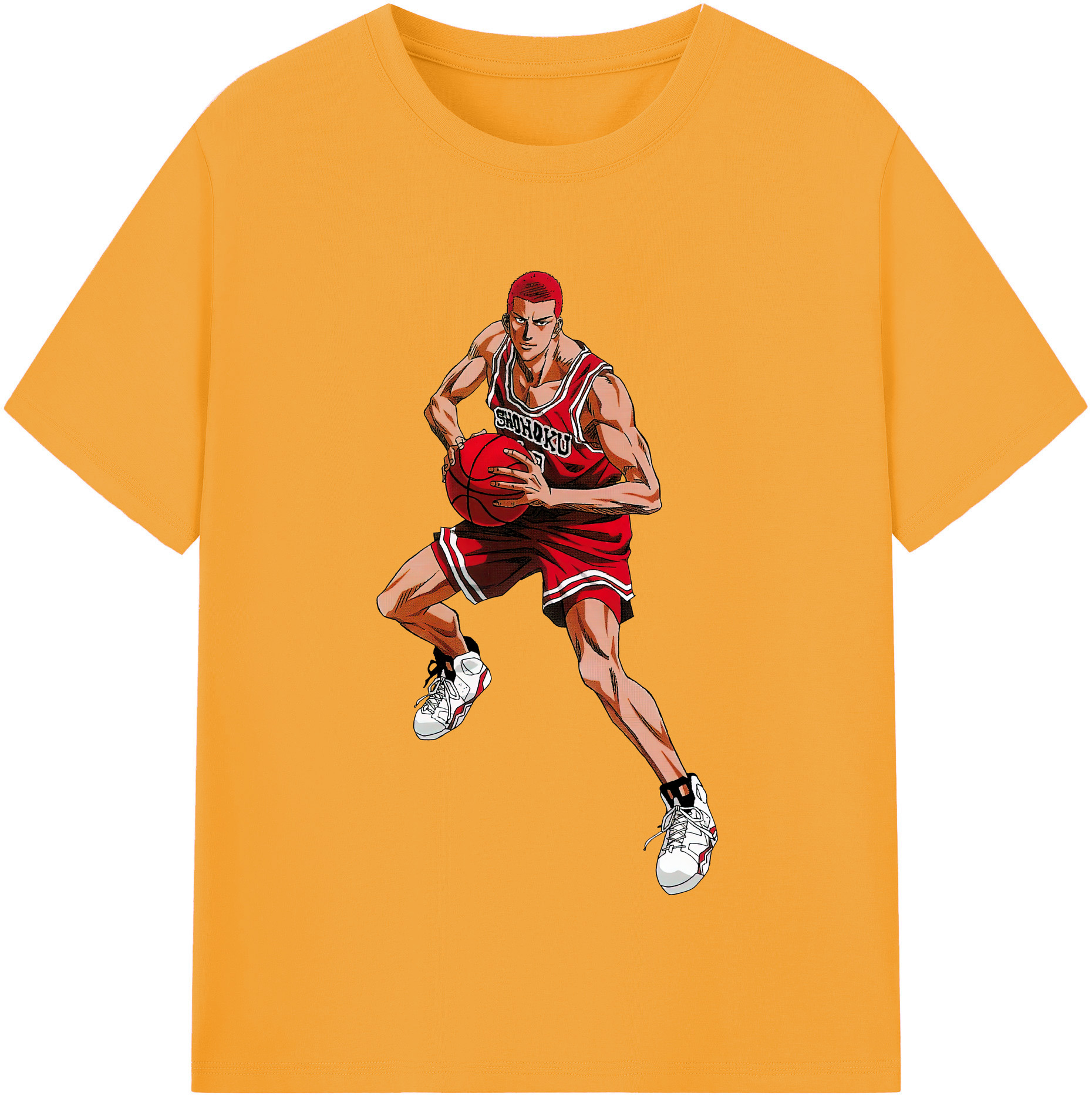 SLAM DUNK／スラムダンク 綿100％半袖Tシャツ（フロントプリント）