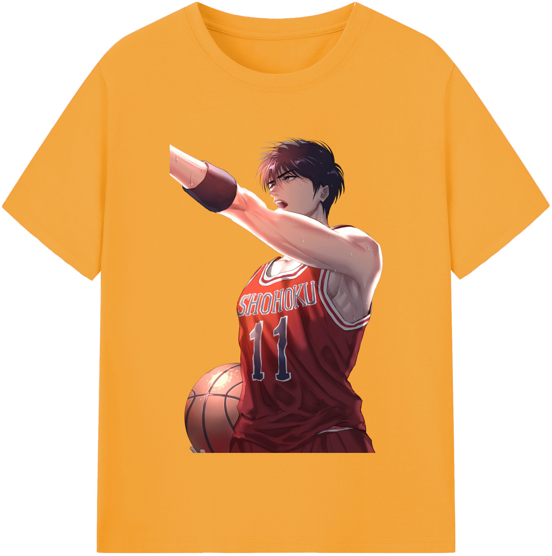 SLAM DUNK／スラムダンク 綿100％半袖Tシャツ（フロントプリント）