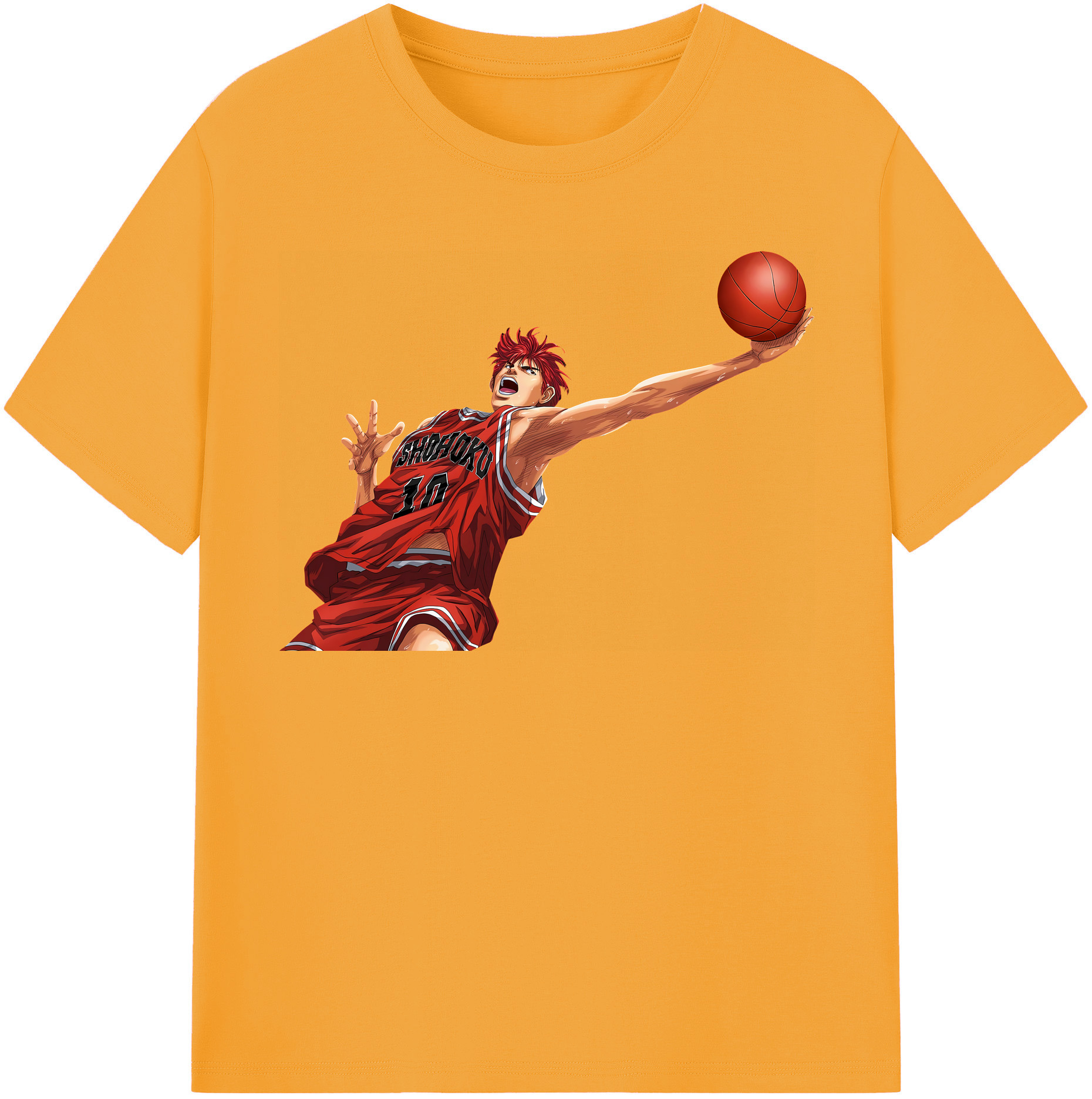 SLAM DUNK／スラムダンク 綿100％半袖Tシャツ（フロントプリント）
