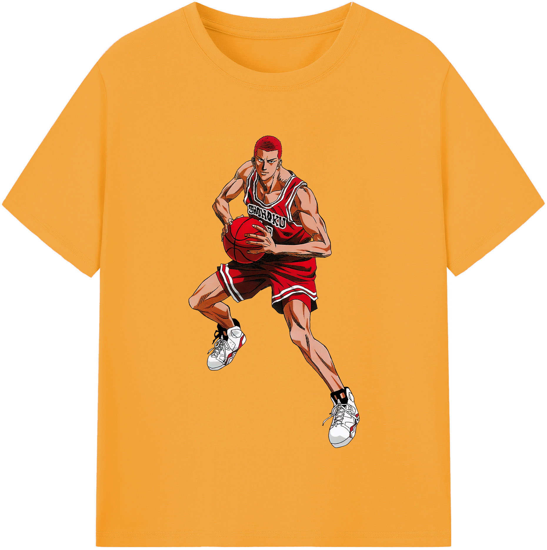 SLAM DUNK／スラムダンク 綿100％半袖Tシャツ（フロントプリント）