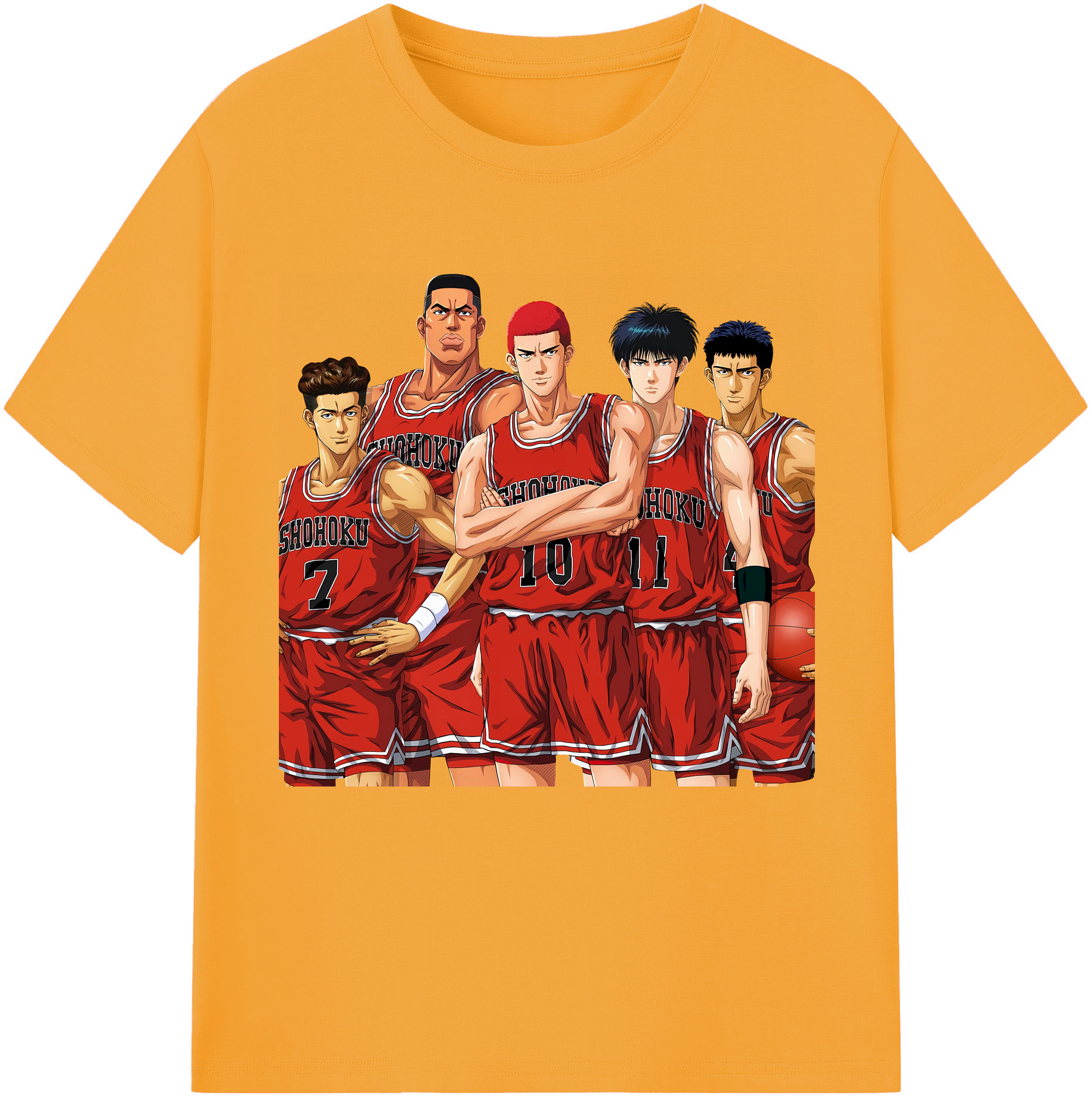 SLAM DUNK／スラムダンク 綿100％半袖Tシャツ（フロントプリント）
