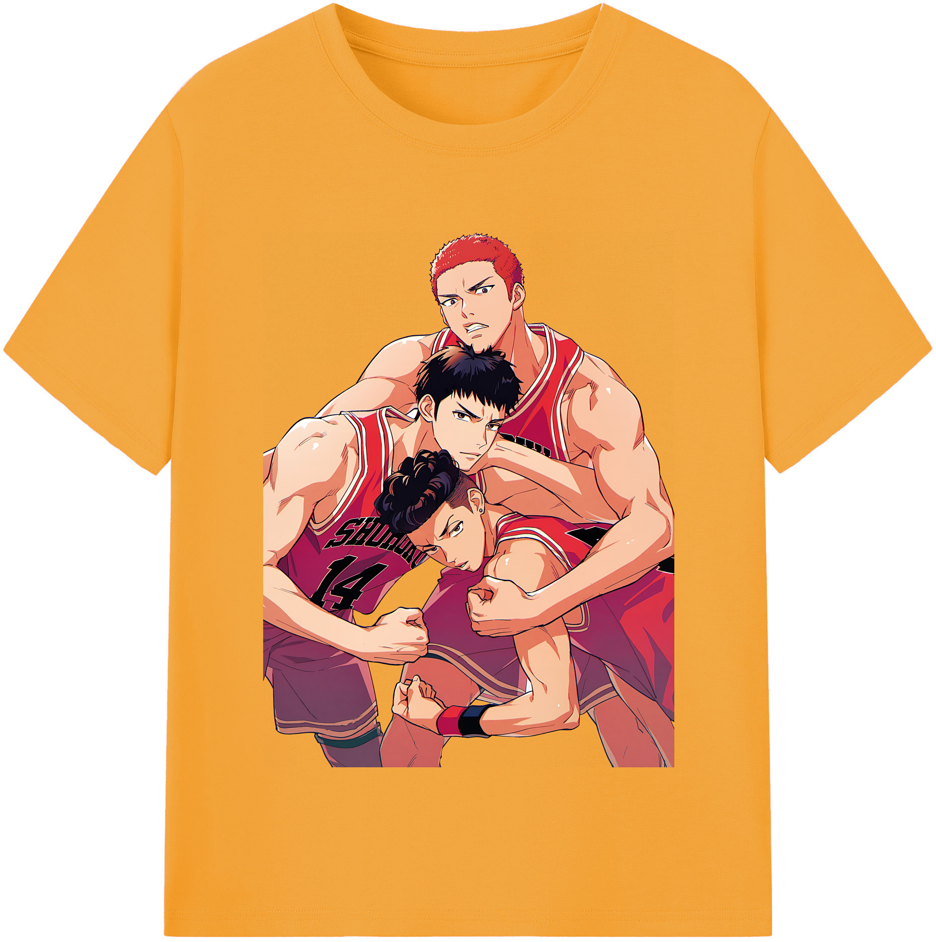 SLAM DUNK／スラムダンク 綿100％半袖Tシャツ（フロントプリント）