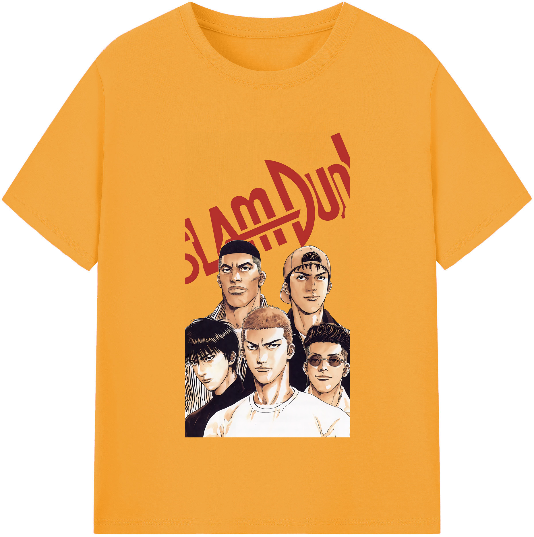 SLAM DUNK／スラムダンク 綿100％半袖Tシャツ（フロントプリント）