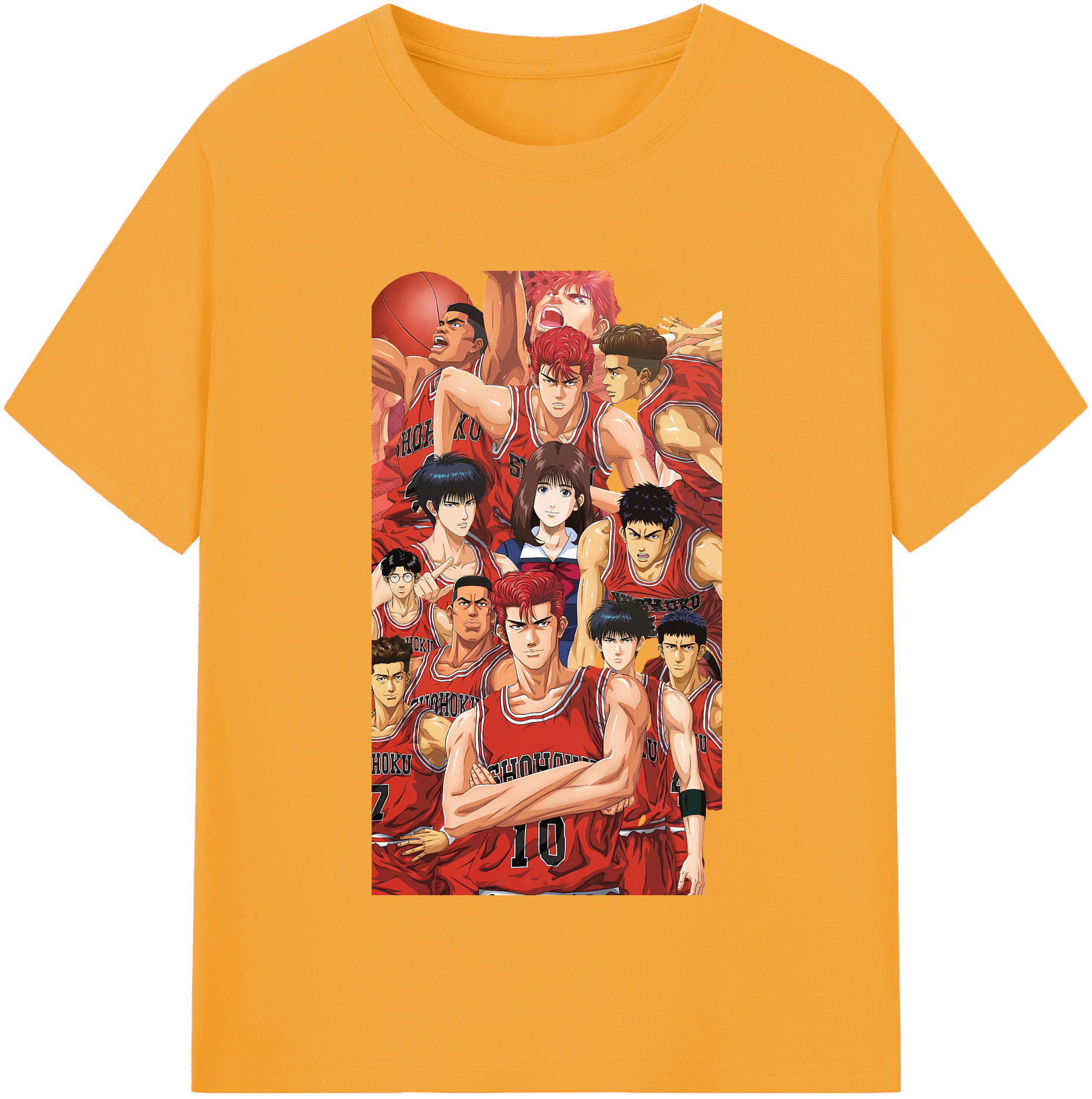 SLAM DUNK／スラムダンク 綿100％半袖Tシャツ（フロントプリント）