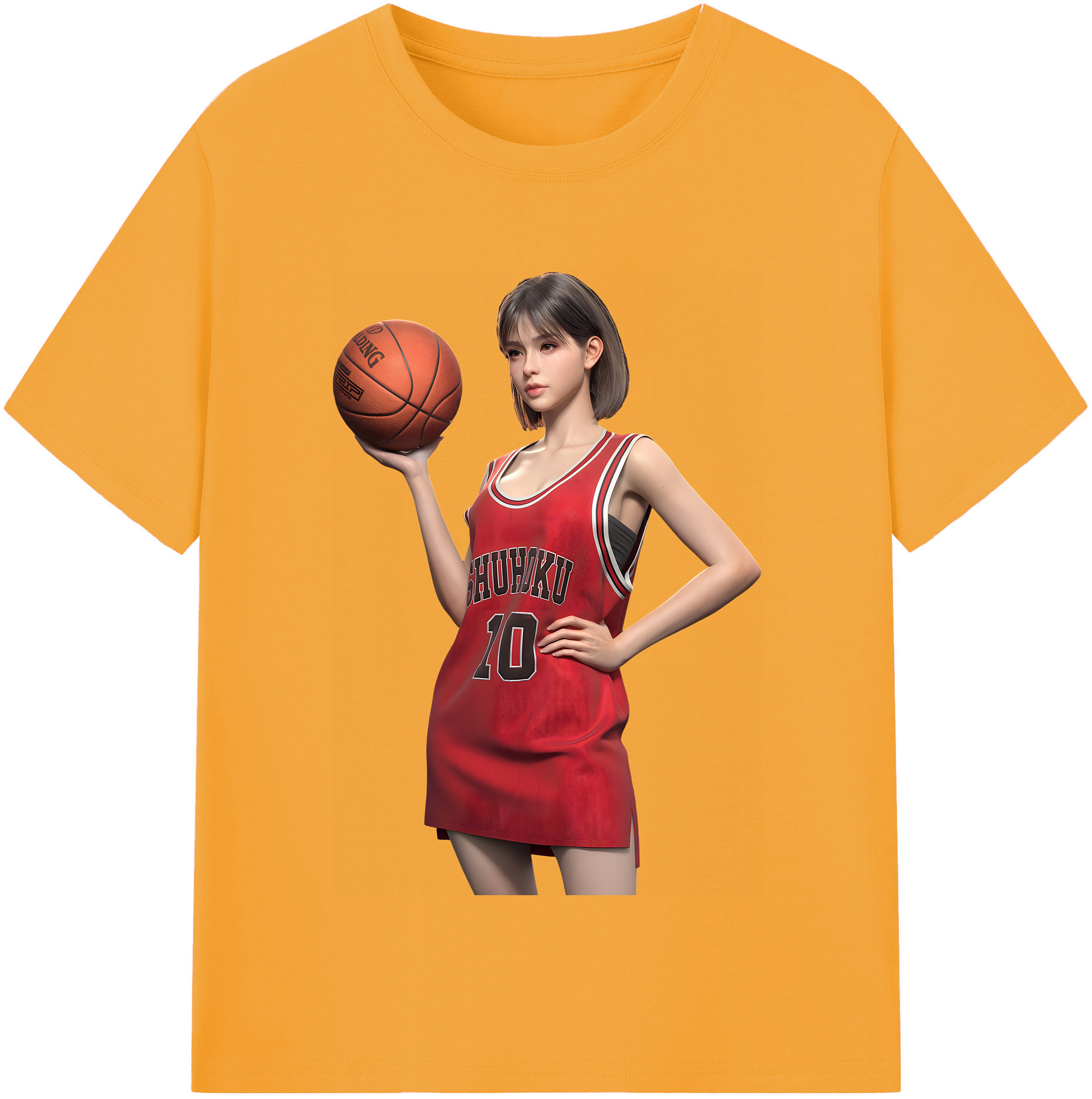 SLAM DUNK／スラムダンク 綿100％半袖Tシャツ（フロントプリント）