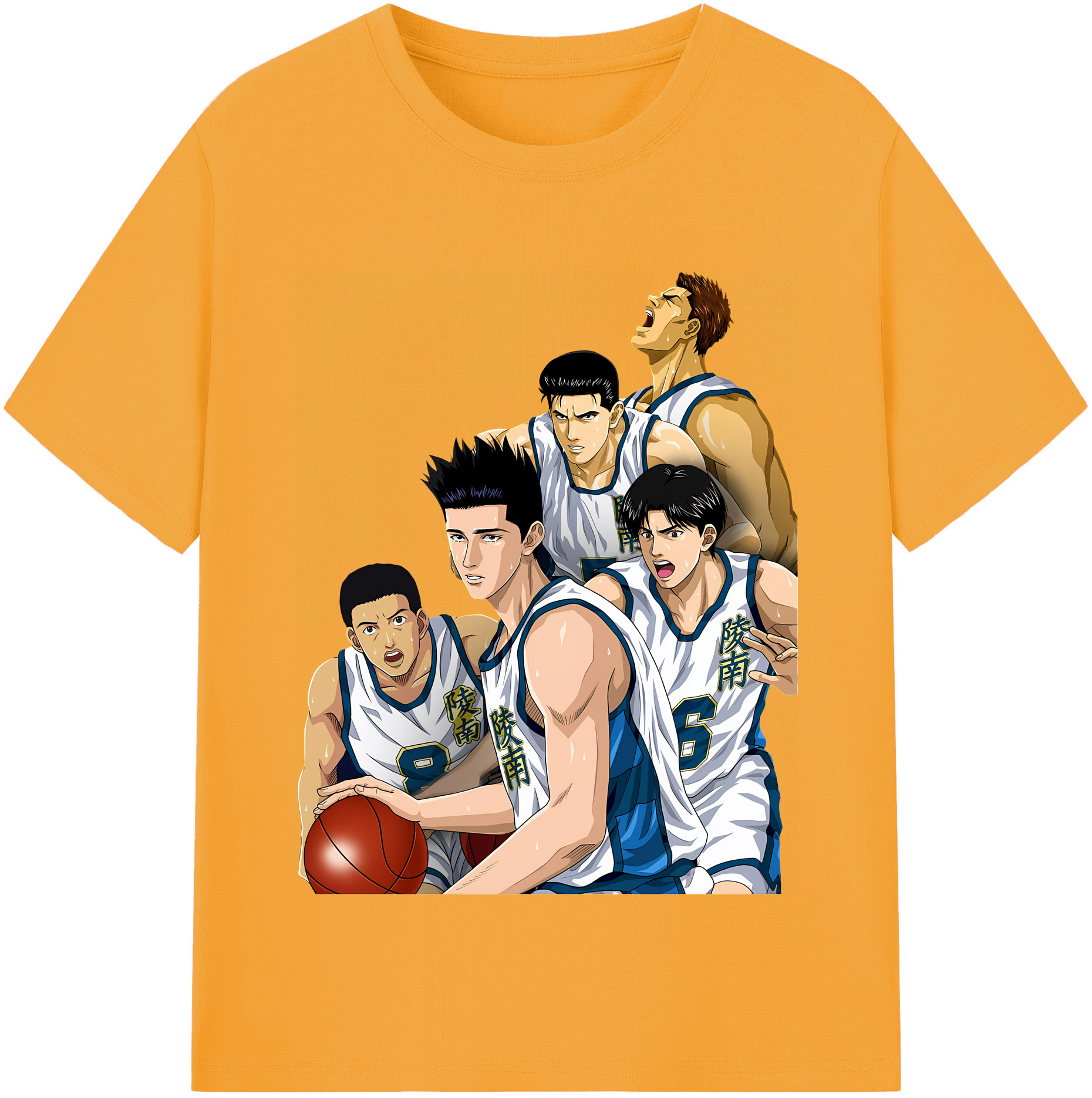 SLAM DUNK／スラムダンク 綿100％半袖Tシャツ（フロントプリント）