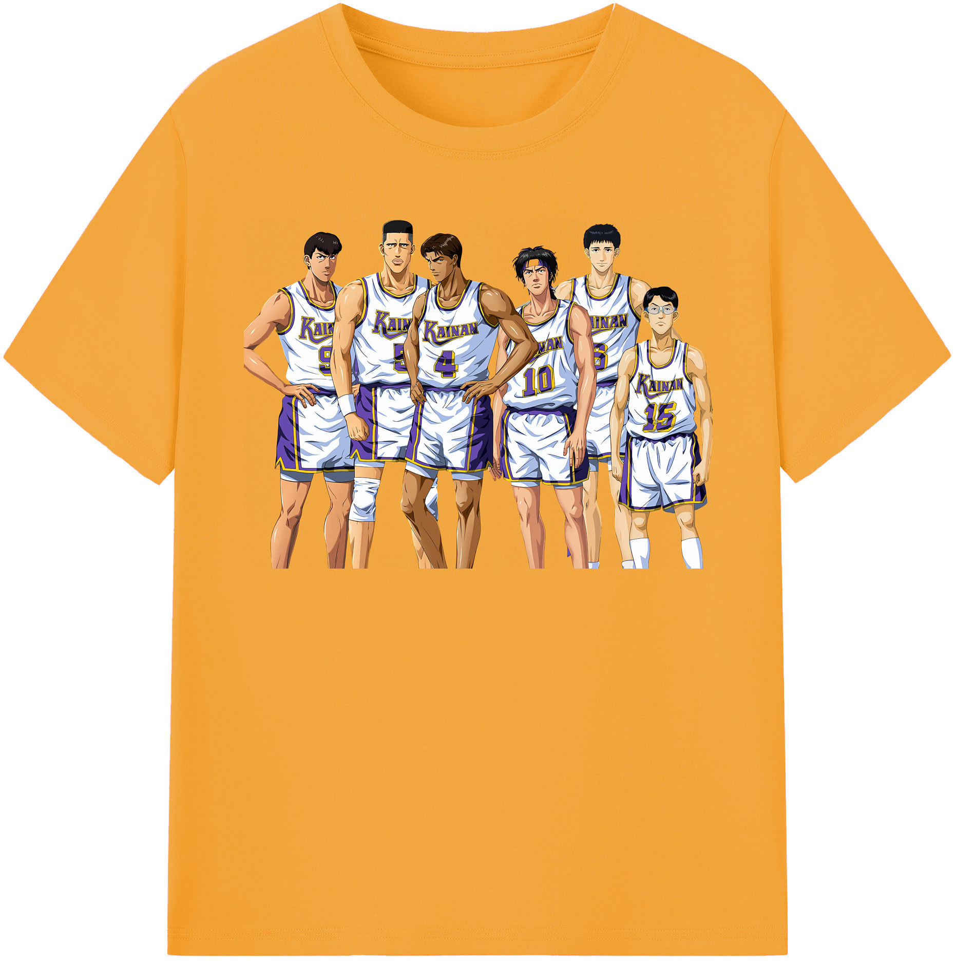 SLAM DUNK／スラムダンク 綿100％半袖Tシャツ（フロントプリント）