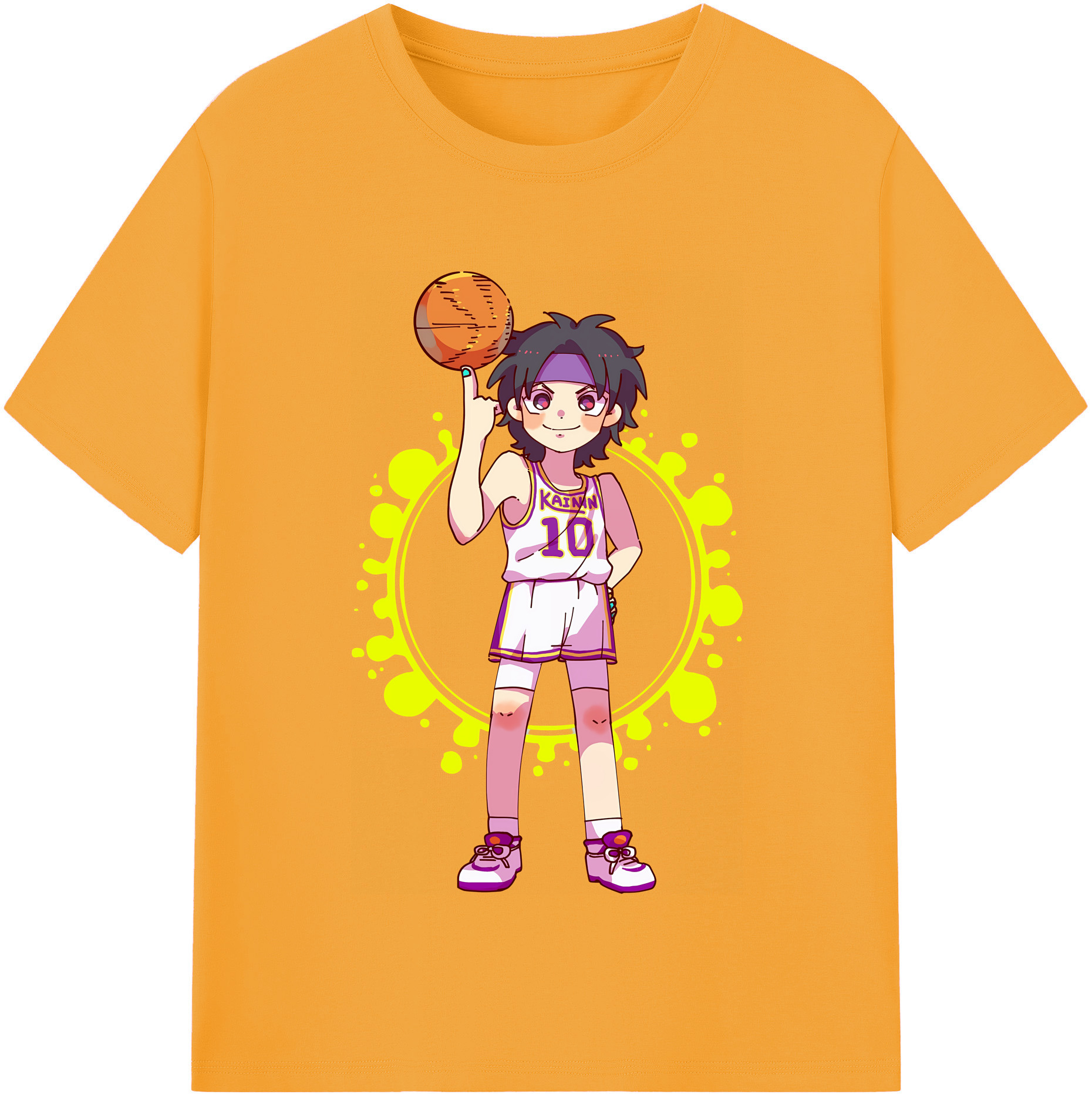 SLAM DUNK／スラムダンク 綿100％半袖Tシャツ（フロントプリント）