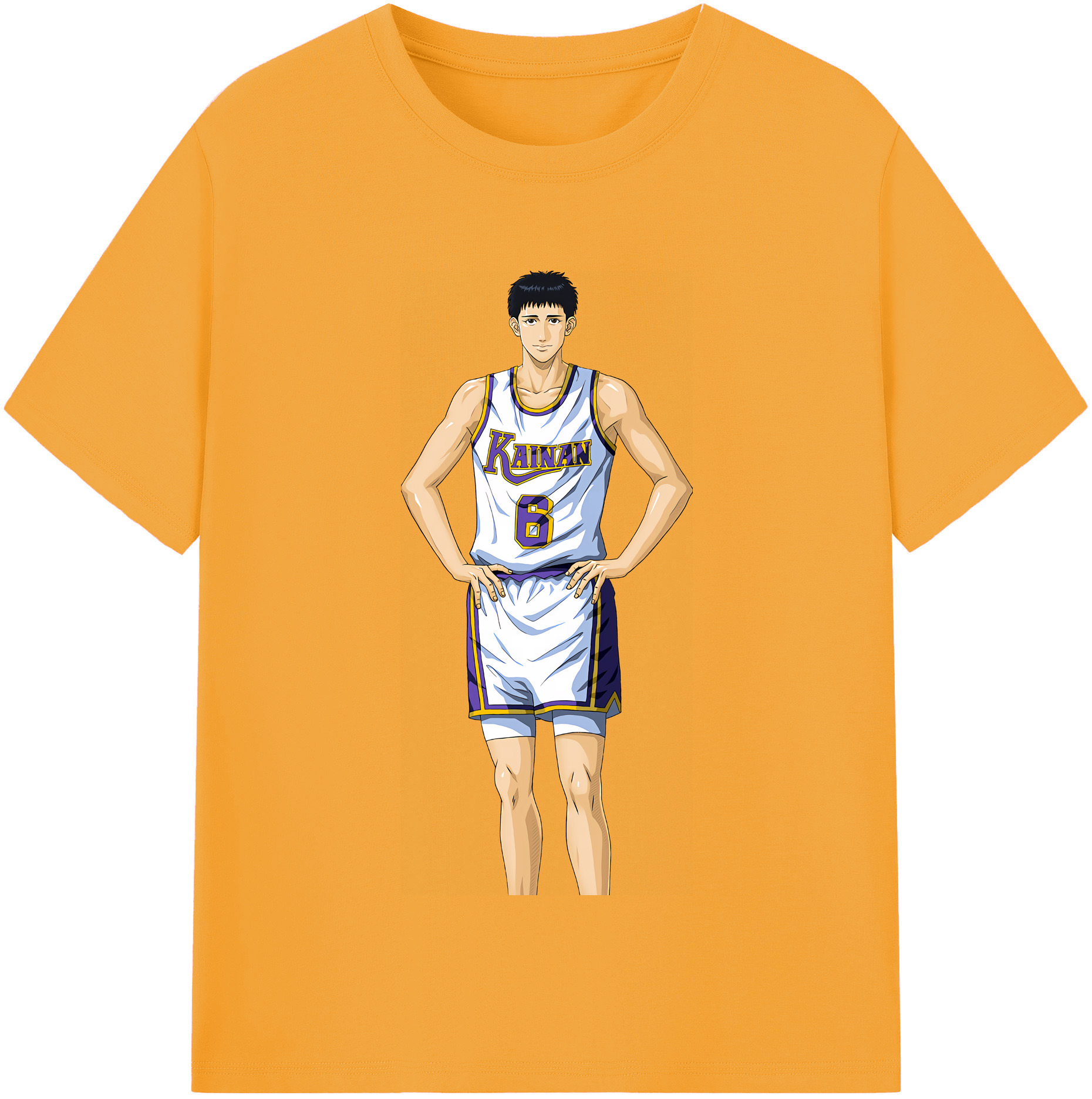SLAM DUNK／スラムダンク 綿100％半袖Tシャツ（フロントプリント）