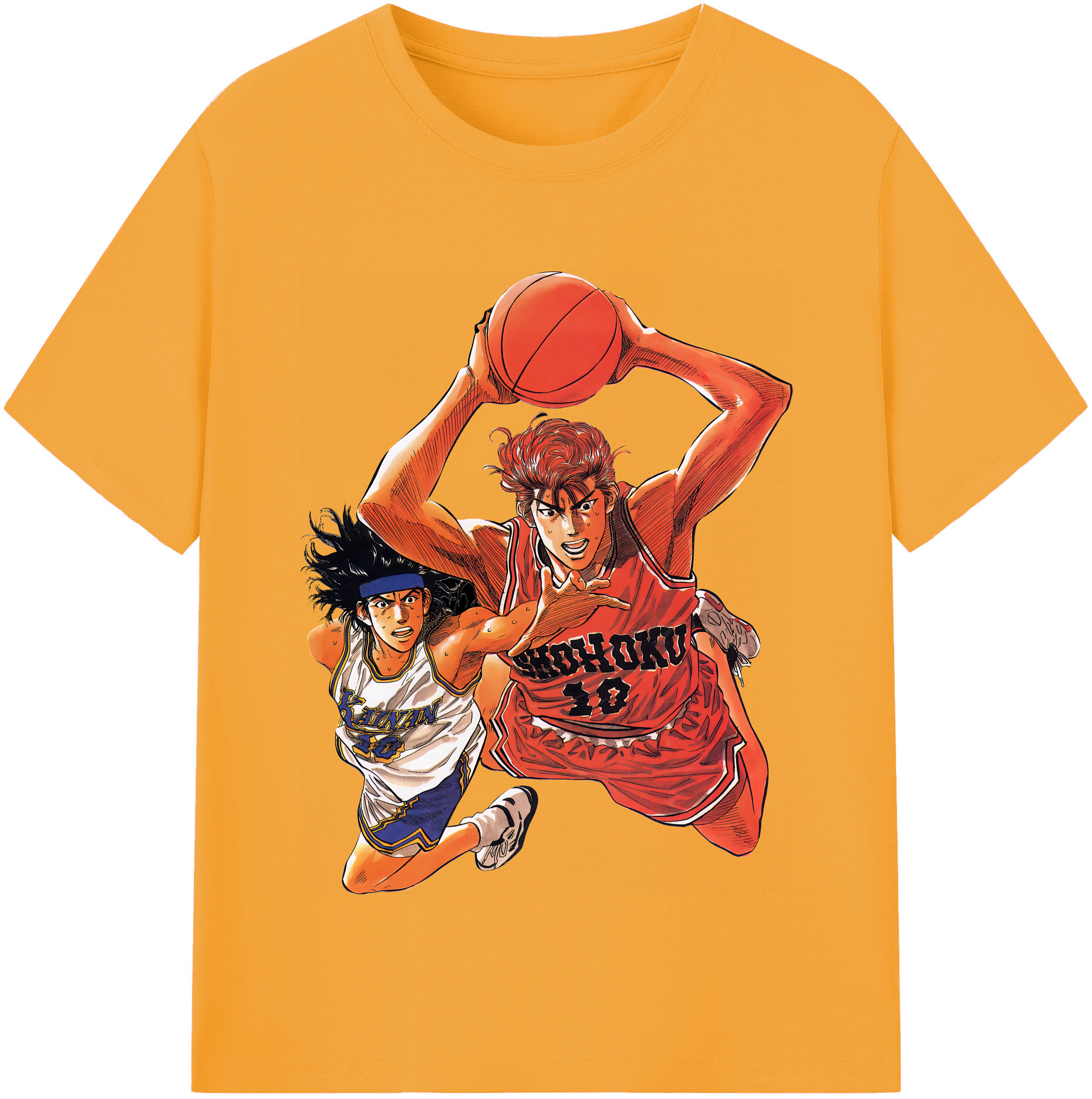 SLAM DUNK／スラムダンク 綿100％半袖Tシャツ（フロントプリント）
