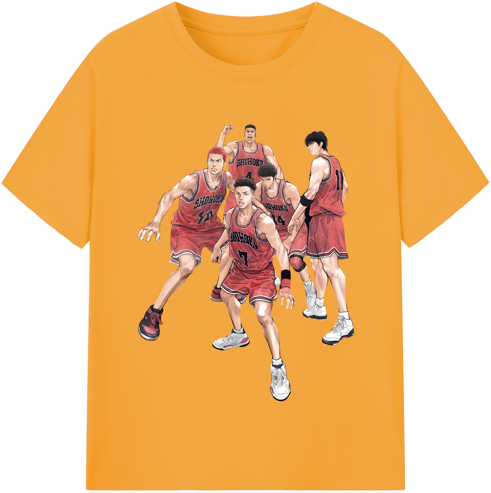 SLAM DUNK／スラムダンク 綿100％半袖Tシャツ（フロントプリント）