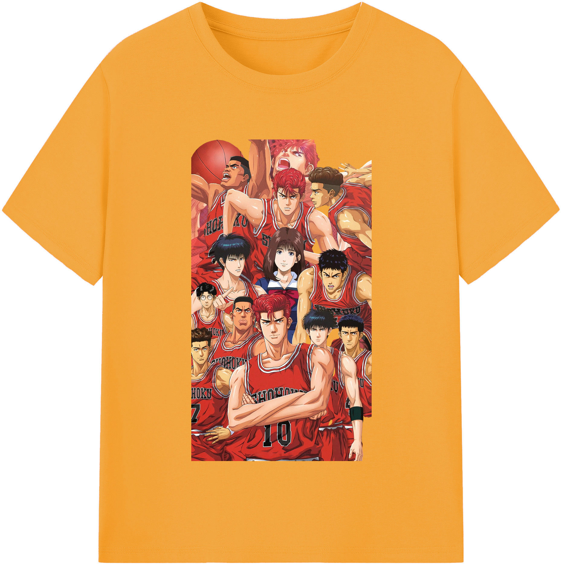 SLAM DUNK／スラムダンク 綿100％半袖Tシャツ（フロントプリント）