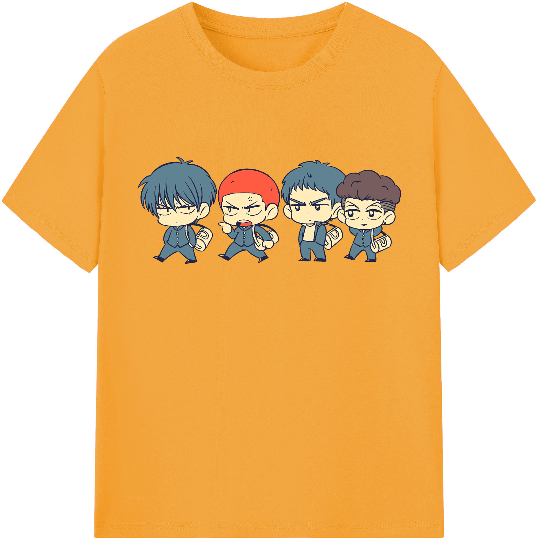 SLAM DUNK／スラムダンク 綿100％半袖Tシャツ（フロントプリント）
