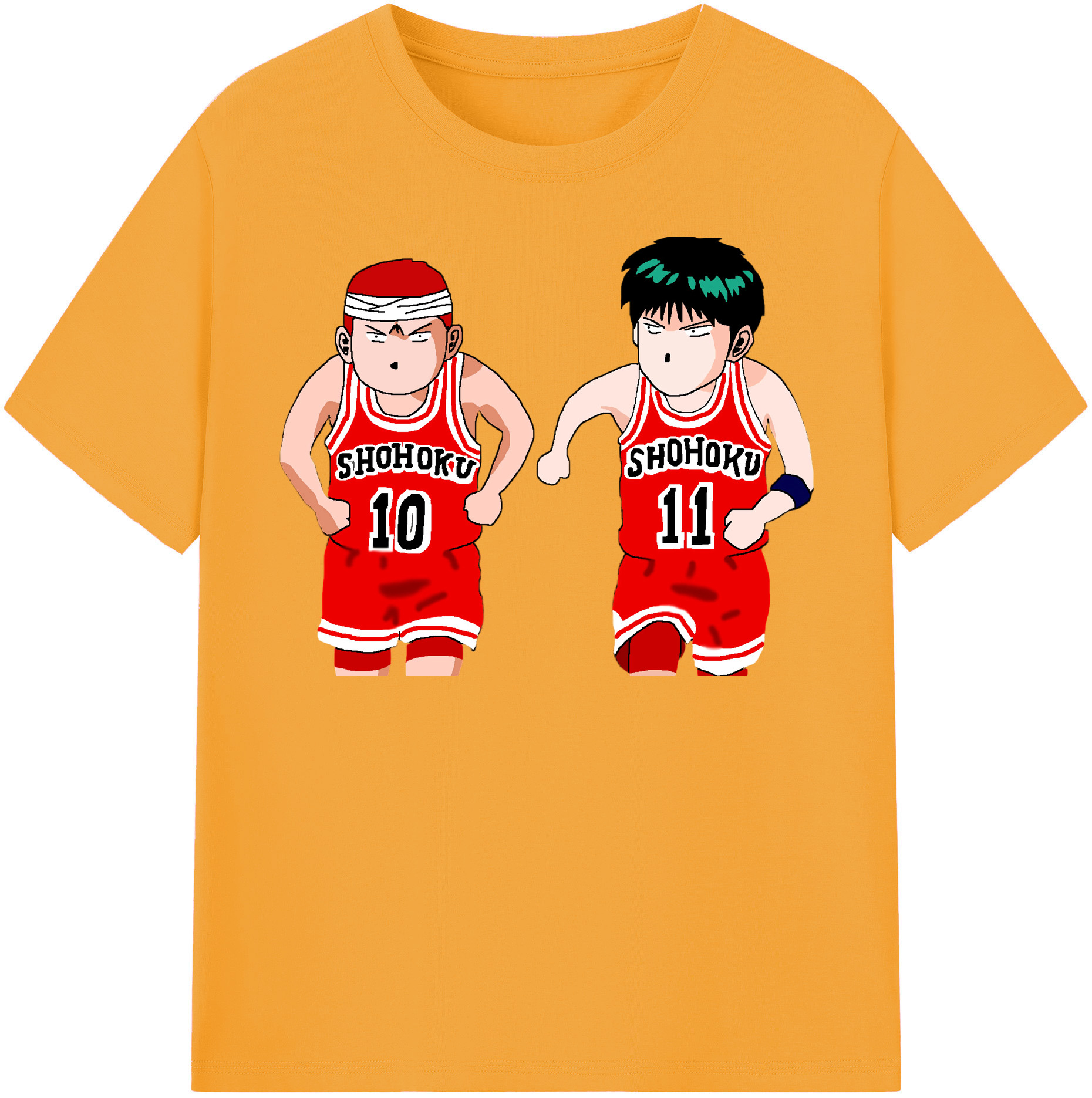 SLAM DUNK／スラムダンク 綿100％半袖Tシャツ（フロントプリント）