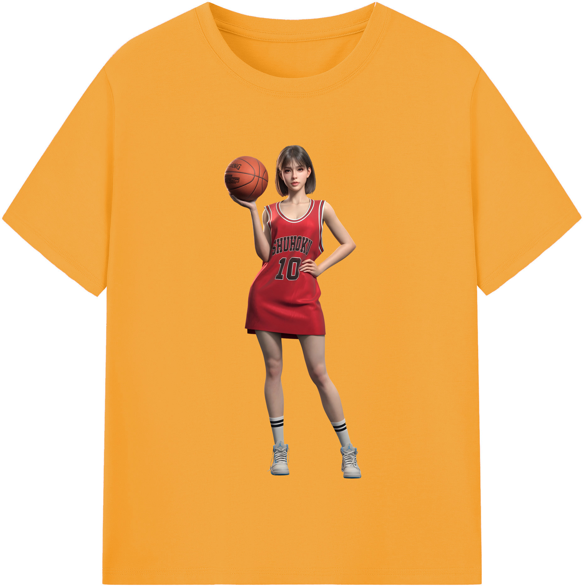 SLAM DUNK／スラムダンク 綿100％半袖Tシャツ（フロントプリント）