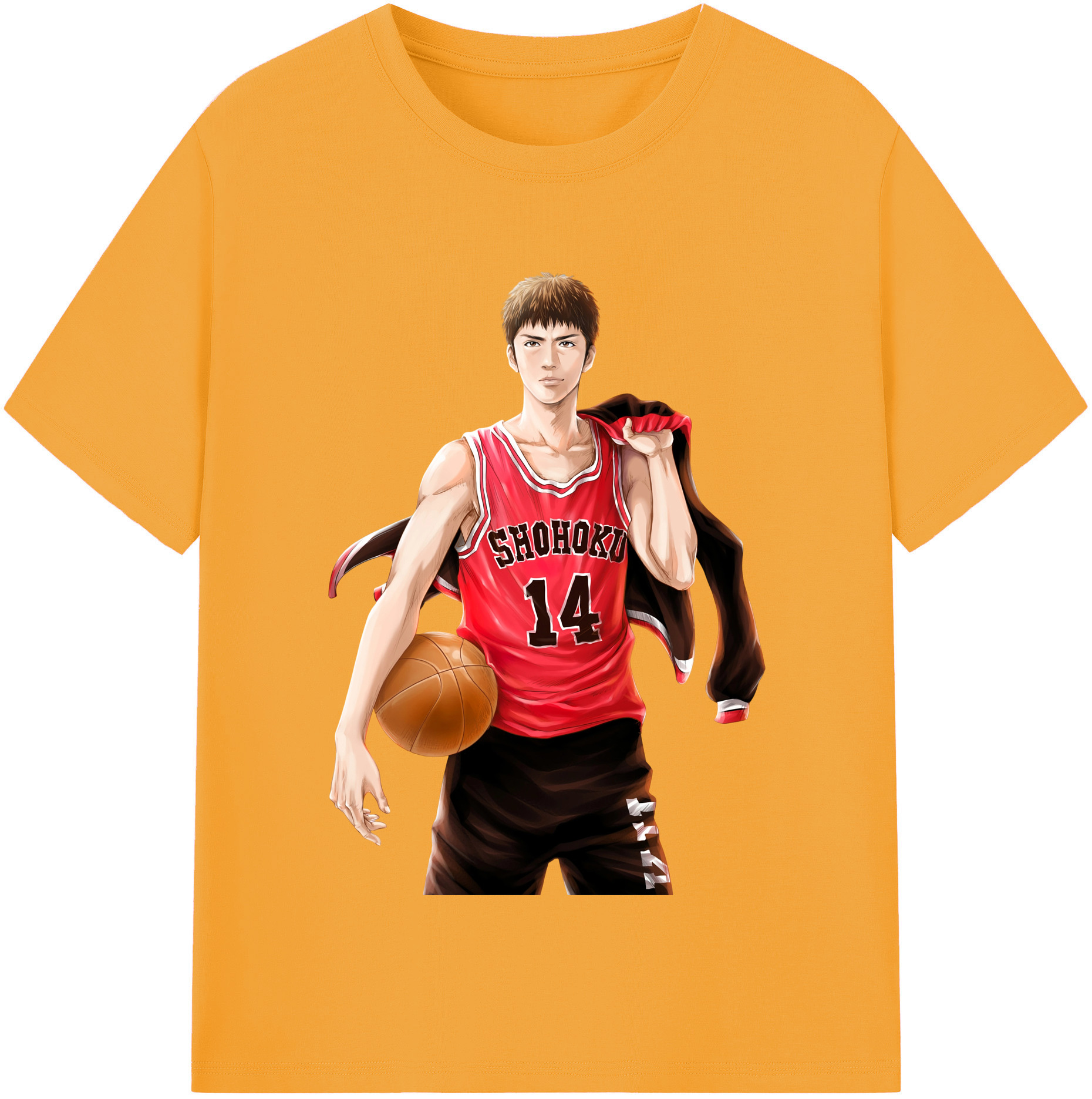 SLAM DUNK／スラムダンク 綿100％半袖Tシャツ（フロントプリント）