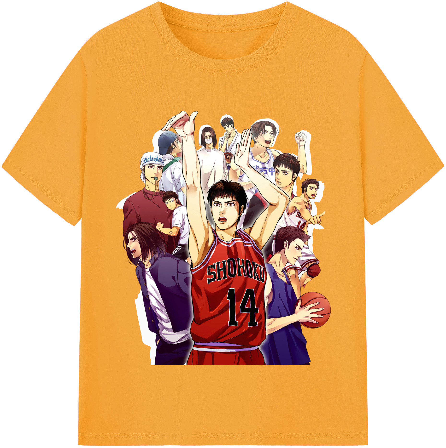 SLAM DUNK／スラムダンク 綿100％半袖Tシャツ（フロントプリント）