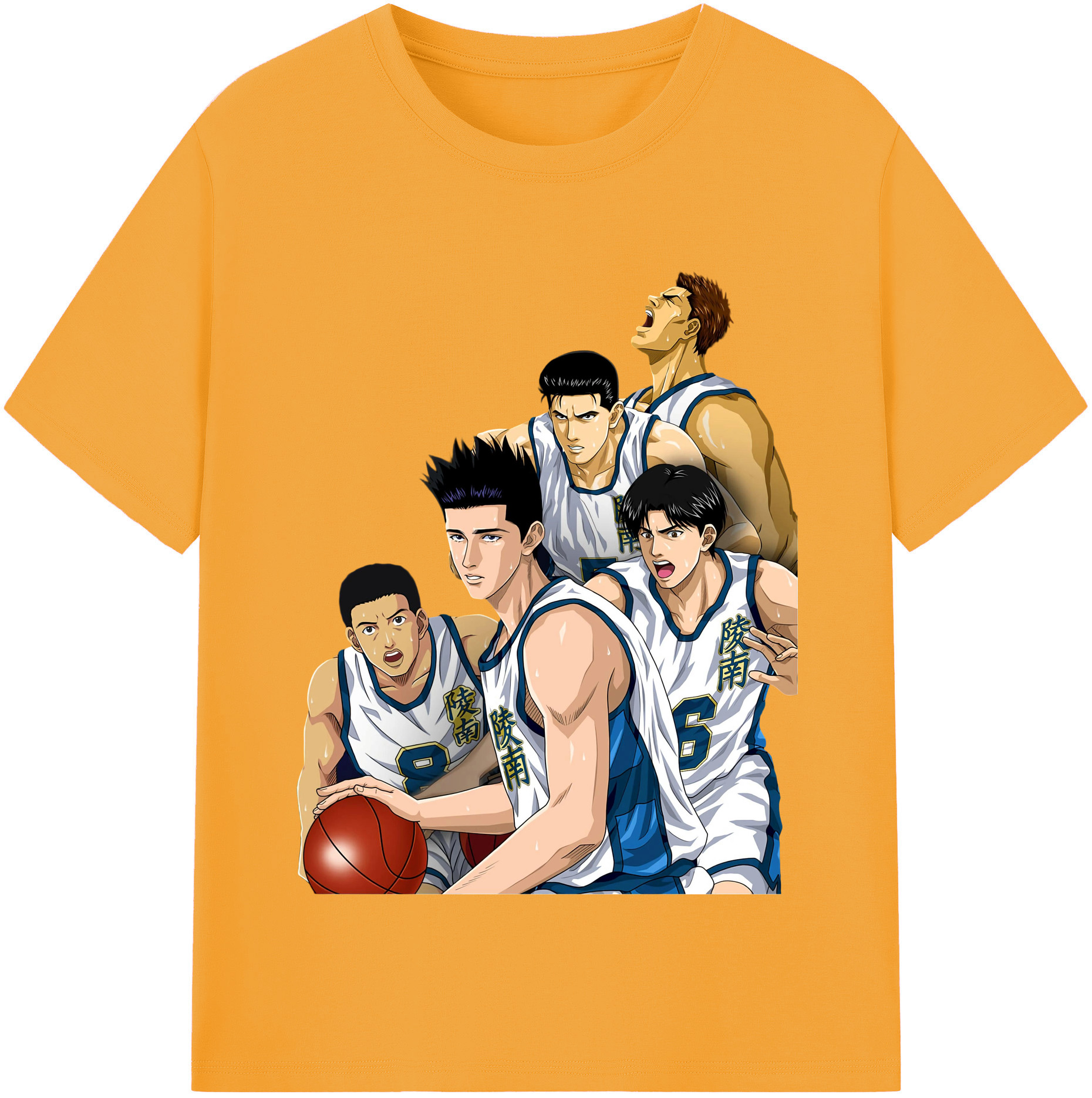 SLAM DUNK／スラムダンク 綿100％半袖Tシャツ（フロントプリント）