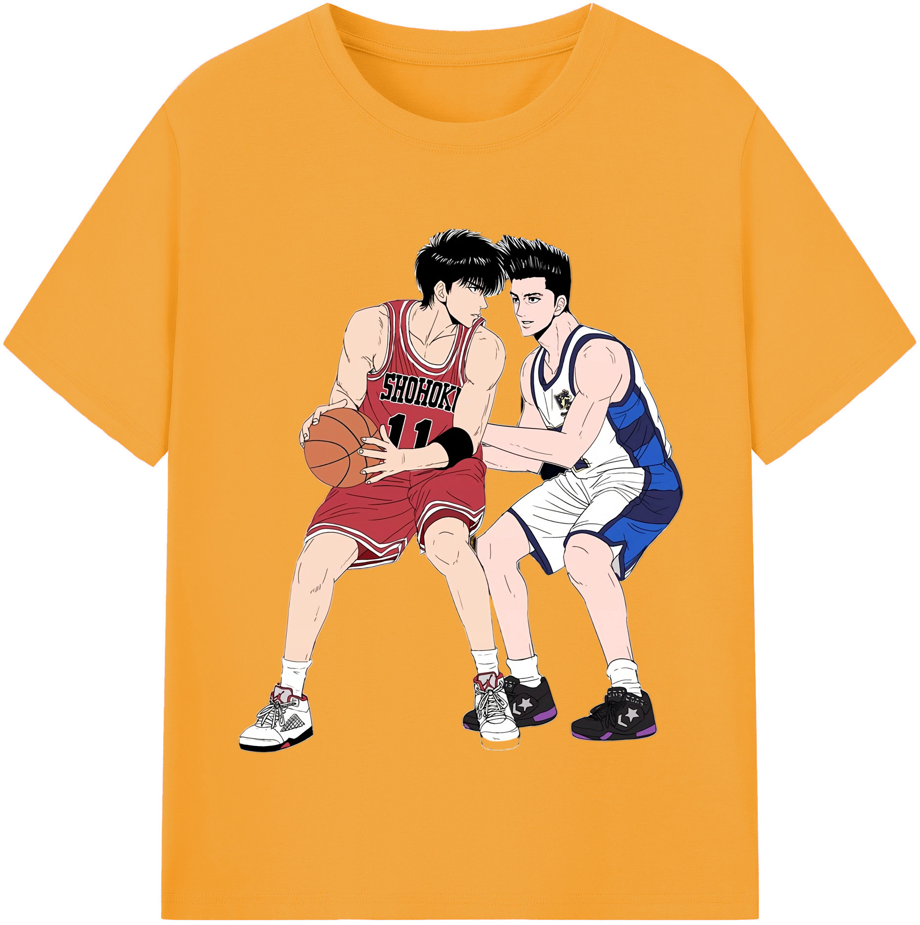 SLAM DUNK／スラムダンク 綿100％半袖Tシャツ（フロントプリント）