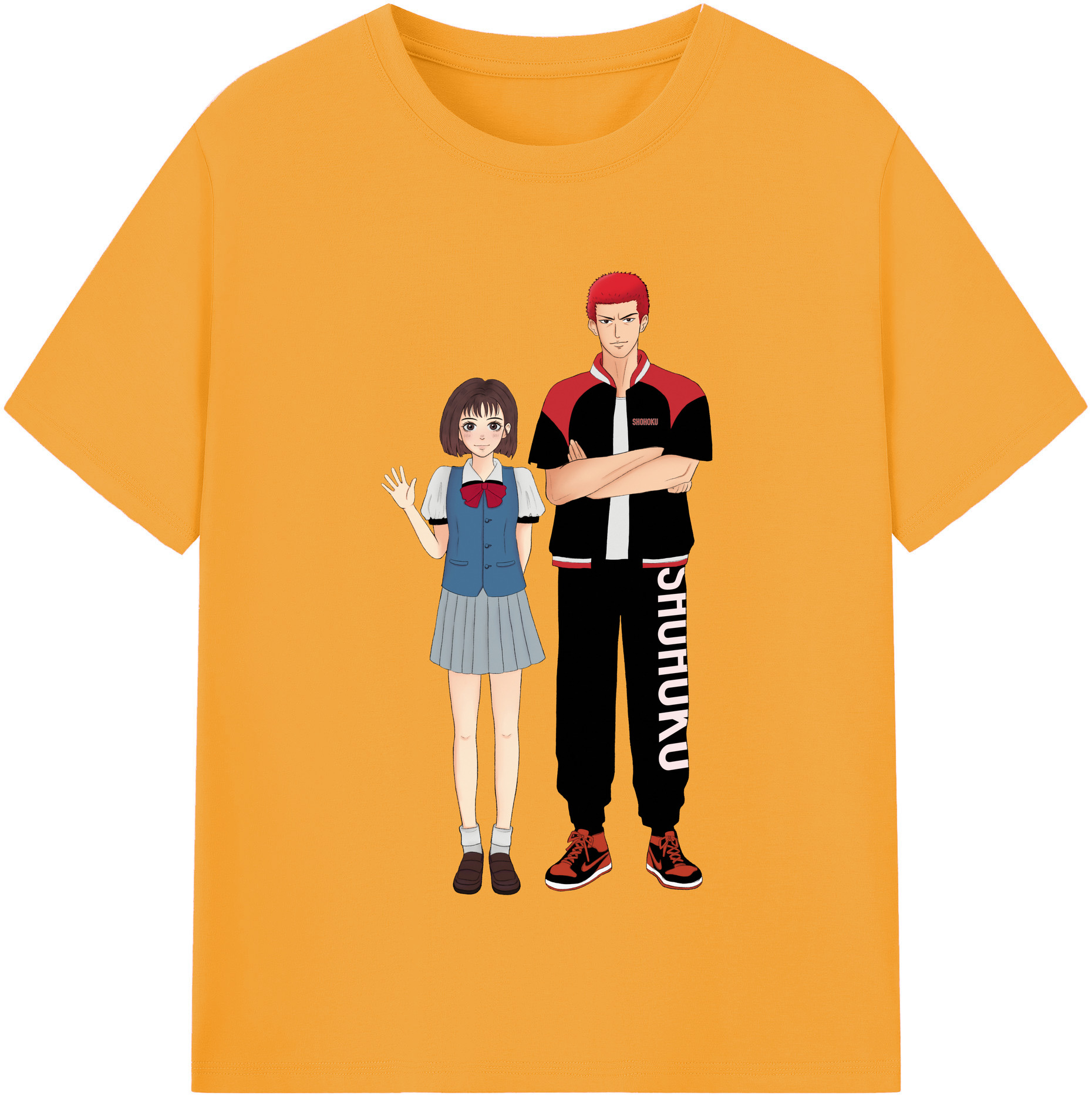 SLAM DUNK／スラムダンク 綿100％半袖Tシャツ（フロントプリント）