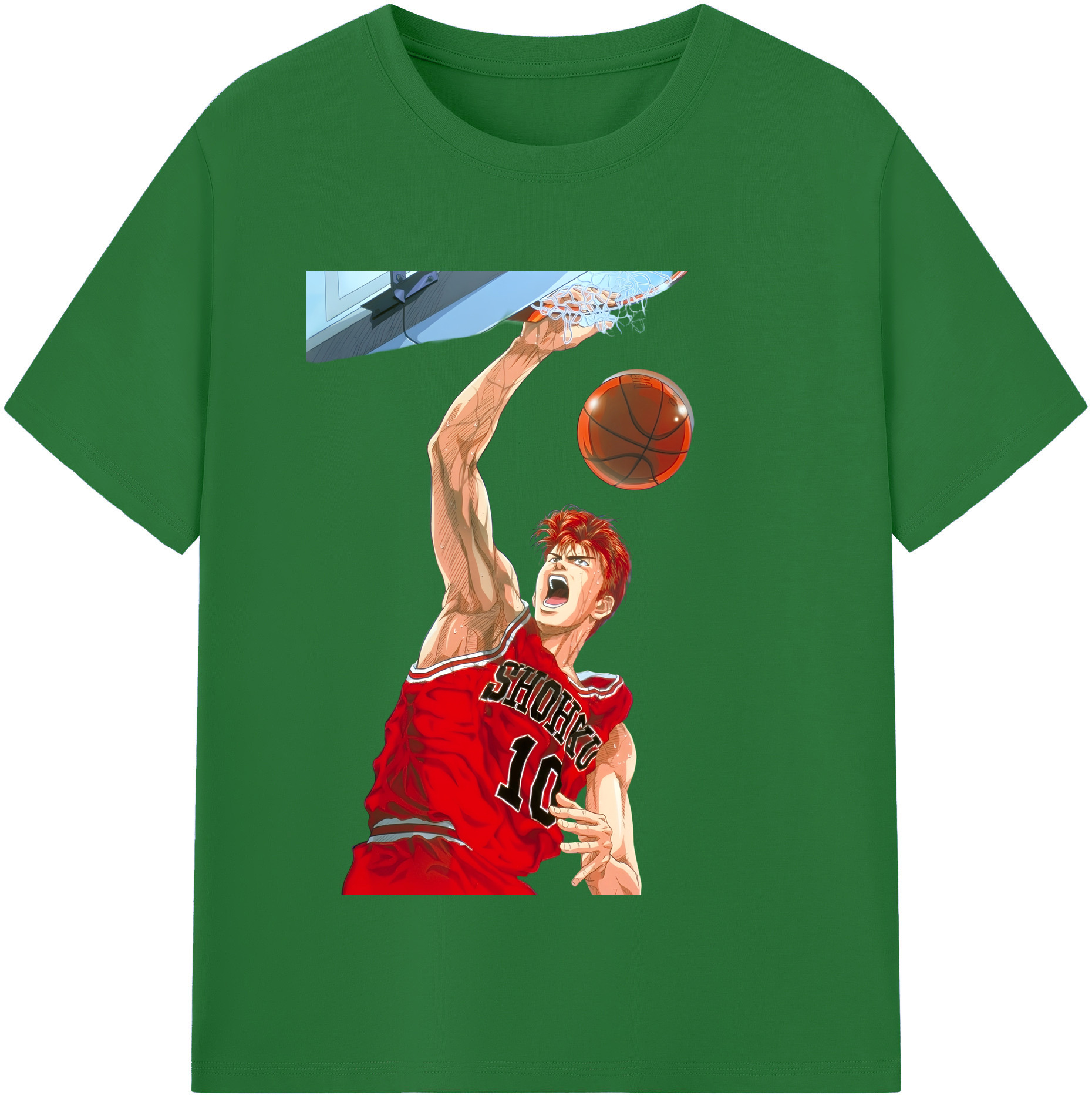 SLAM DUNK／スラムダンク 綿100％半袖Tシャツ（フロントプリント）