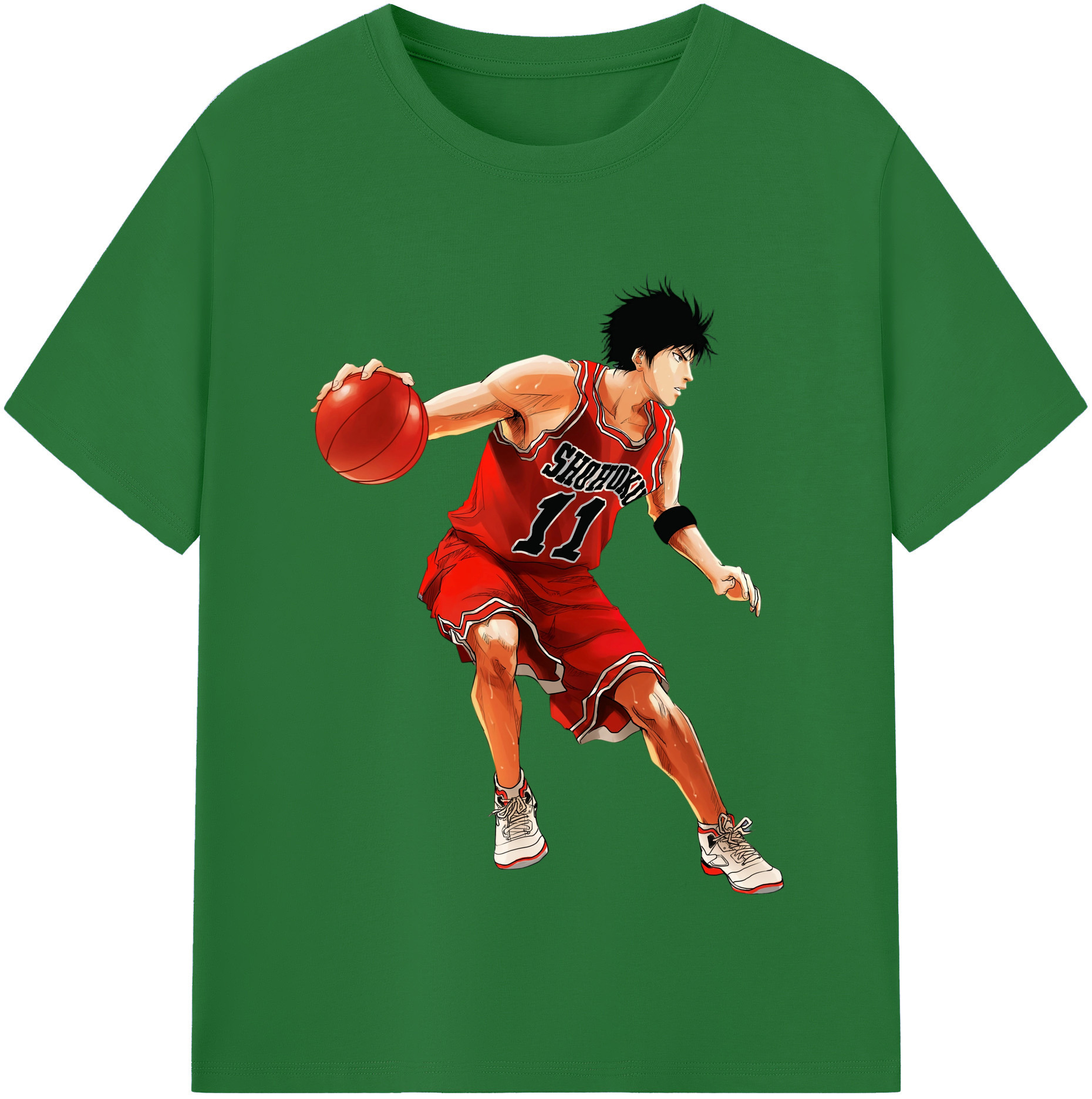 SLAM DUNK／スラムダンク 綿100％半袖Tシャツ（フロントプリント）