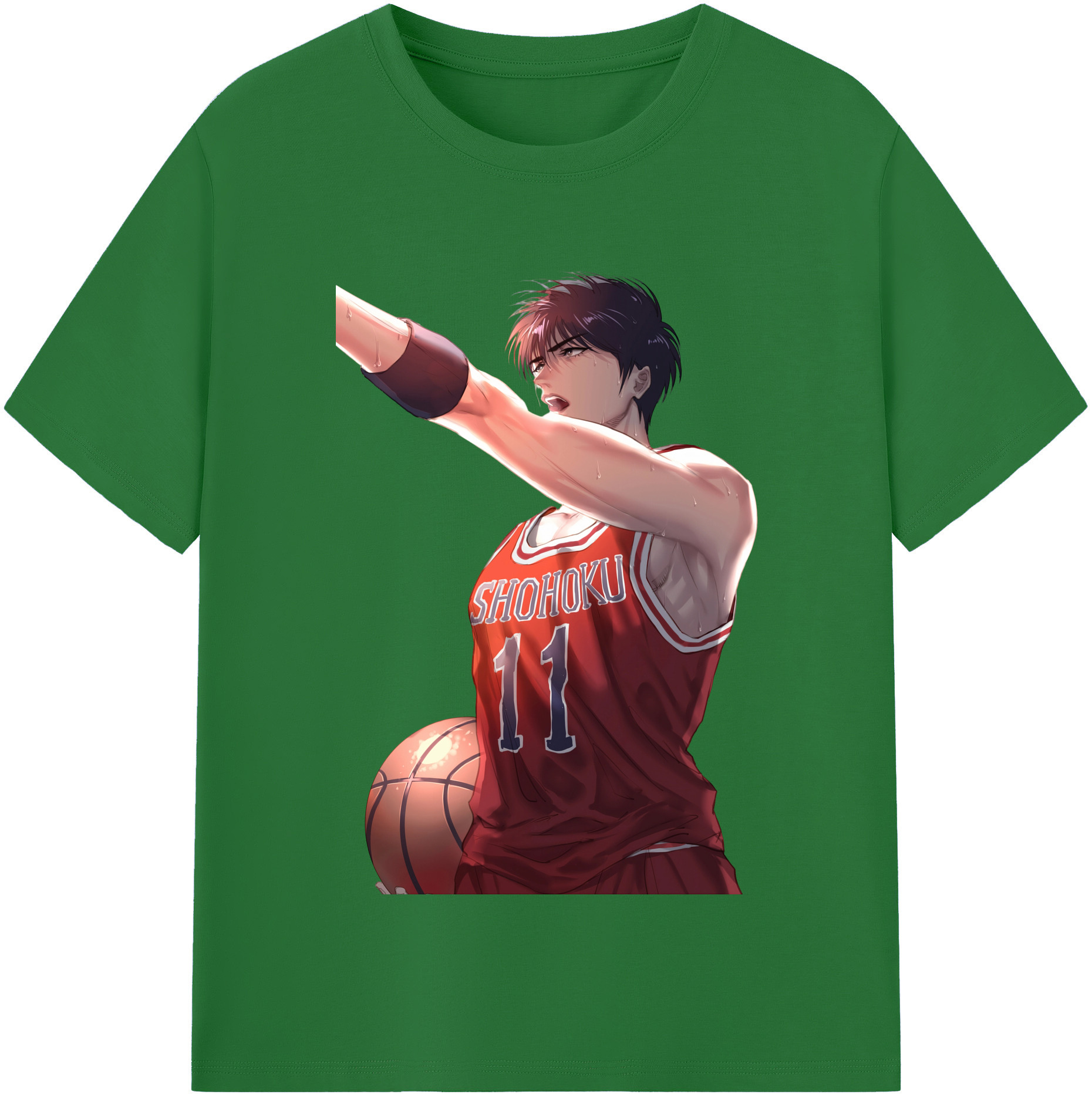 SLAM DUNK／スラムダンク 綿100％半袖Tシャツ（フロントプリント）