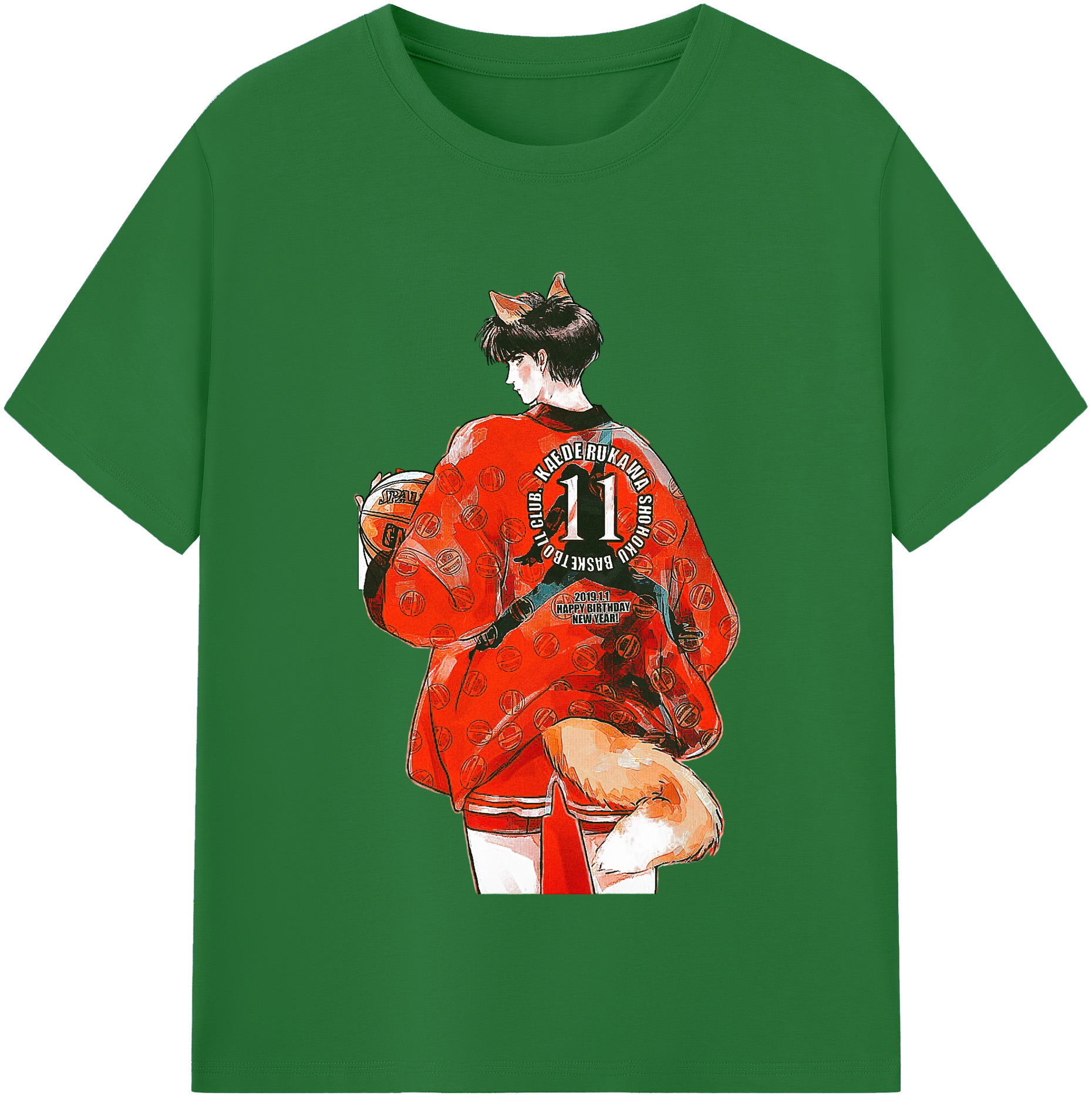 SLAM DUNK／スラムダンク 綿100％半袖Tシャツ（フロントプリント）