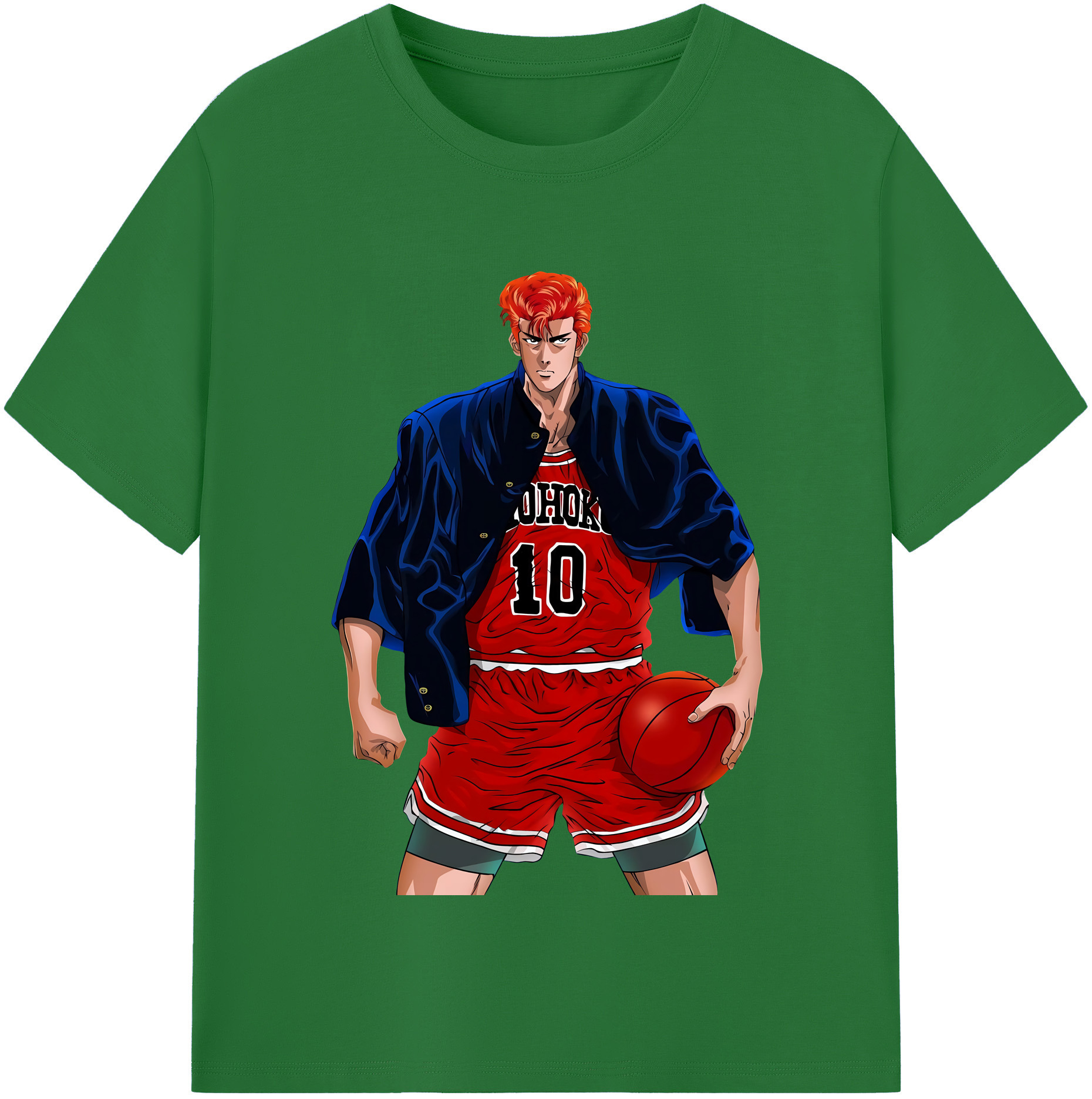 SLAM DUNK／スラムダンク 綿100％半袖Tシャツ（フロントプリント）