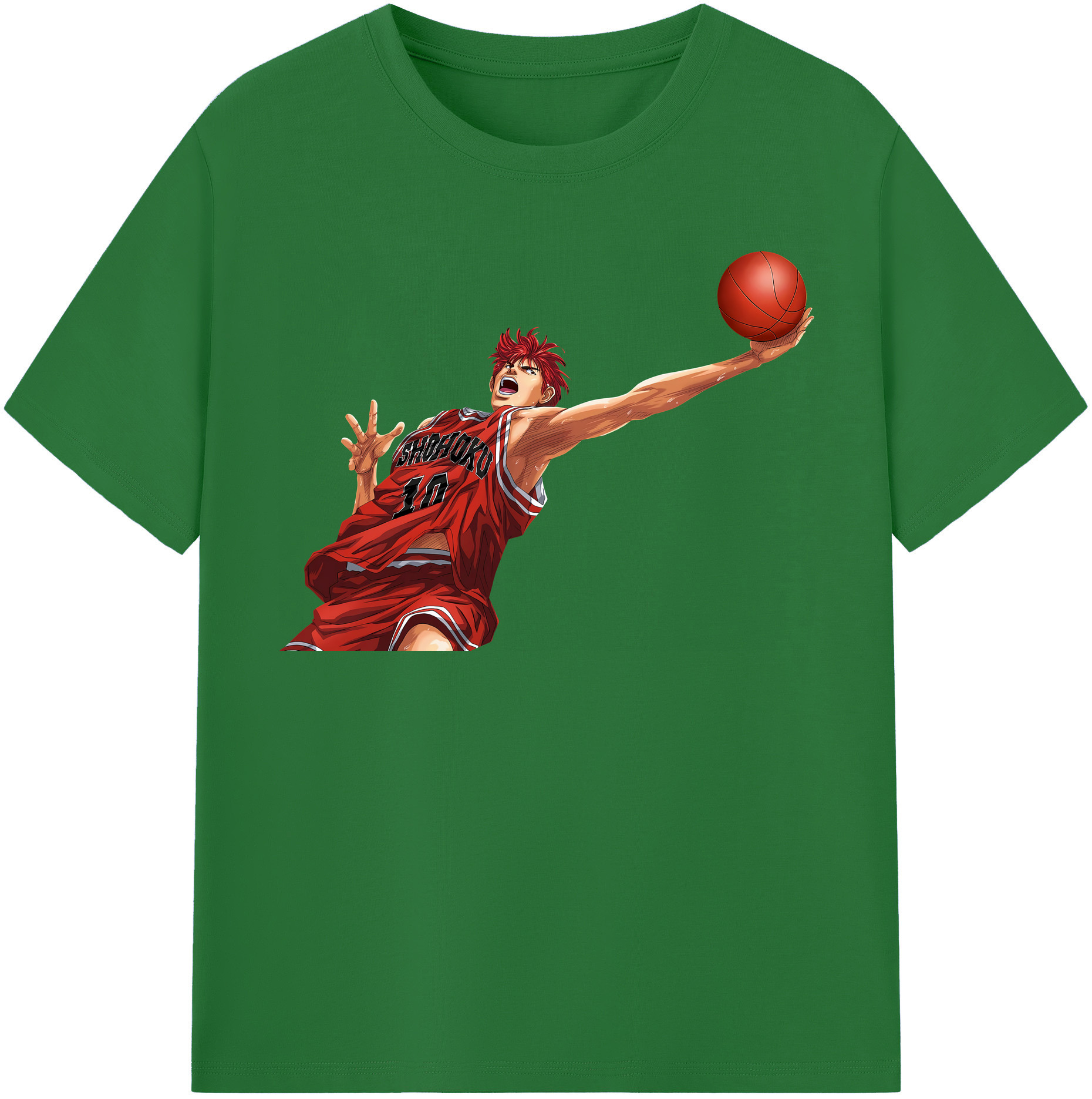 SLAM DUNK／スラムダンク 綿100％半袖Tシャツ（フロントプリント）