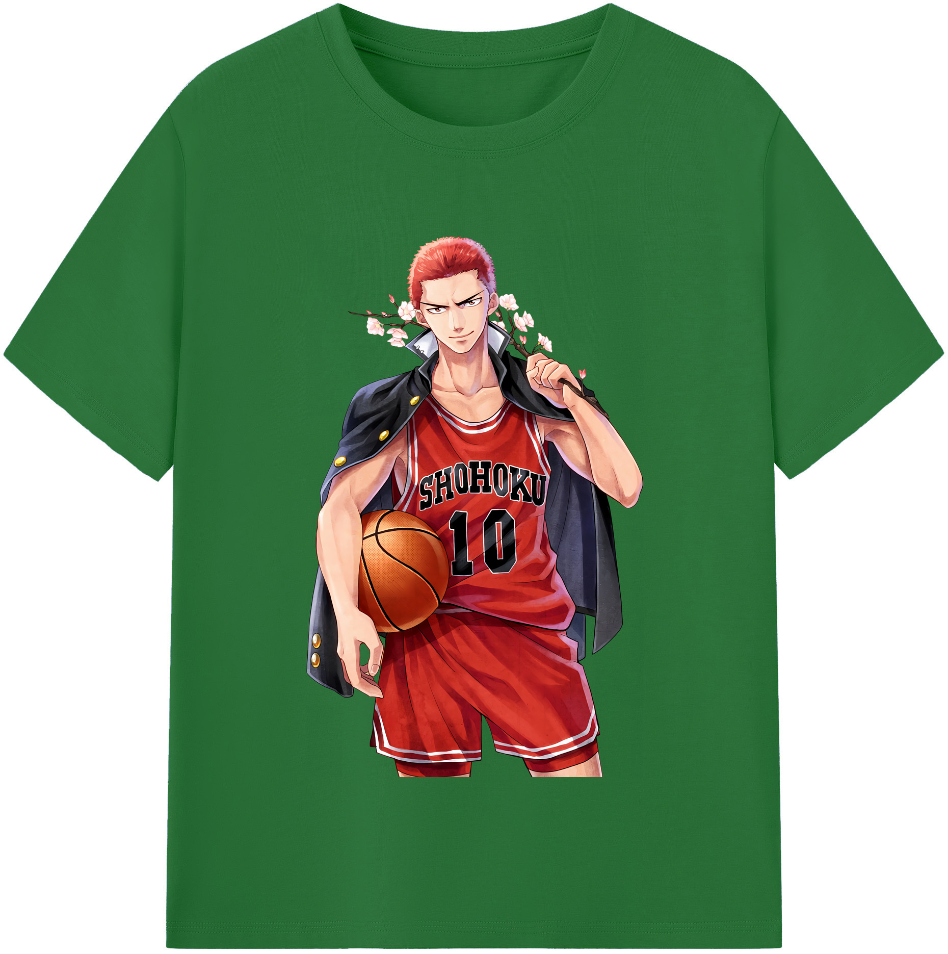 SLAM DUNK／スラムダンク 綿100％半袖Tシャツ（フロントプリント）