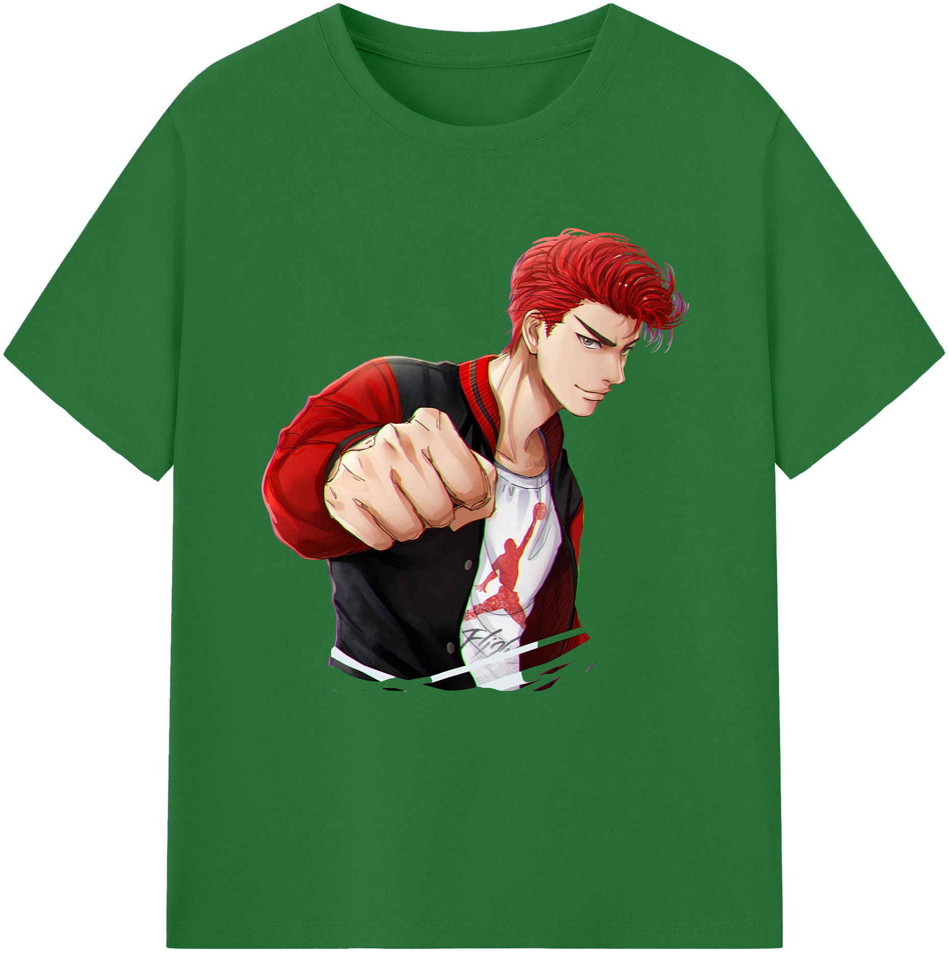 SLAM DUNK／スラムダンク 綿100％半袖Tシャツ（フロントプリント）