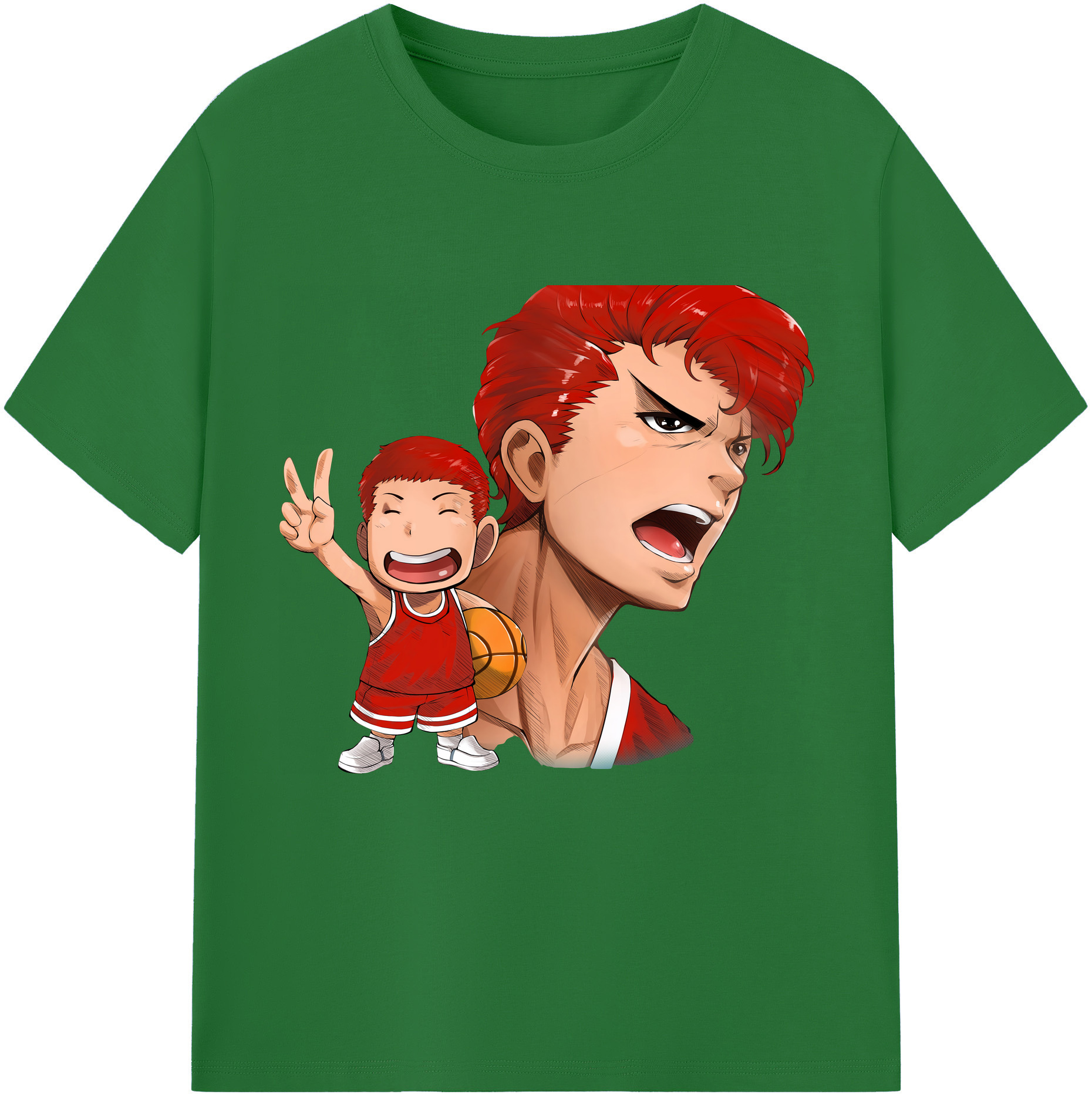 SLAM DUNK／スラムダンク 綿100％半袖Tシャツ（フロントプリント）