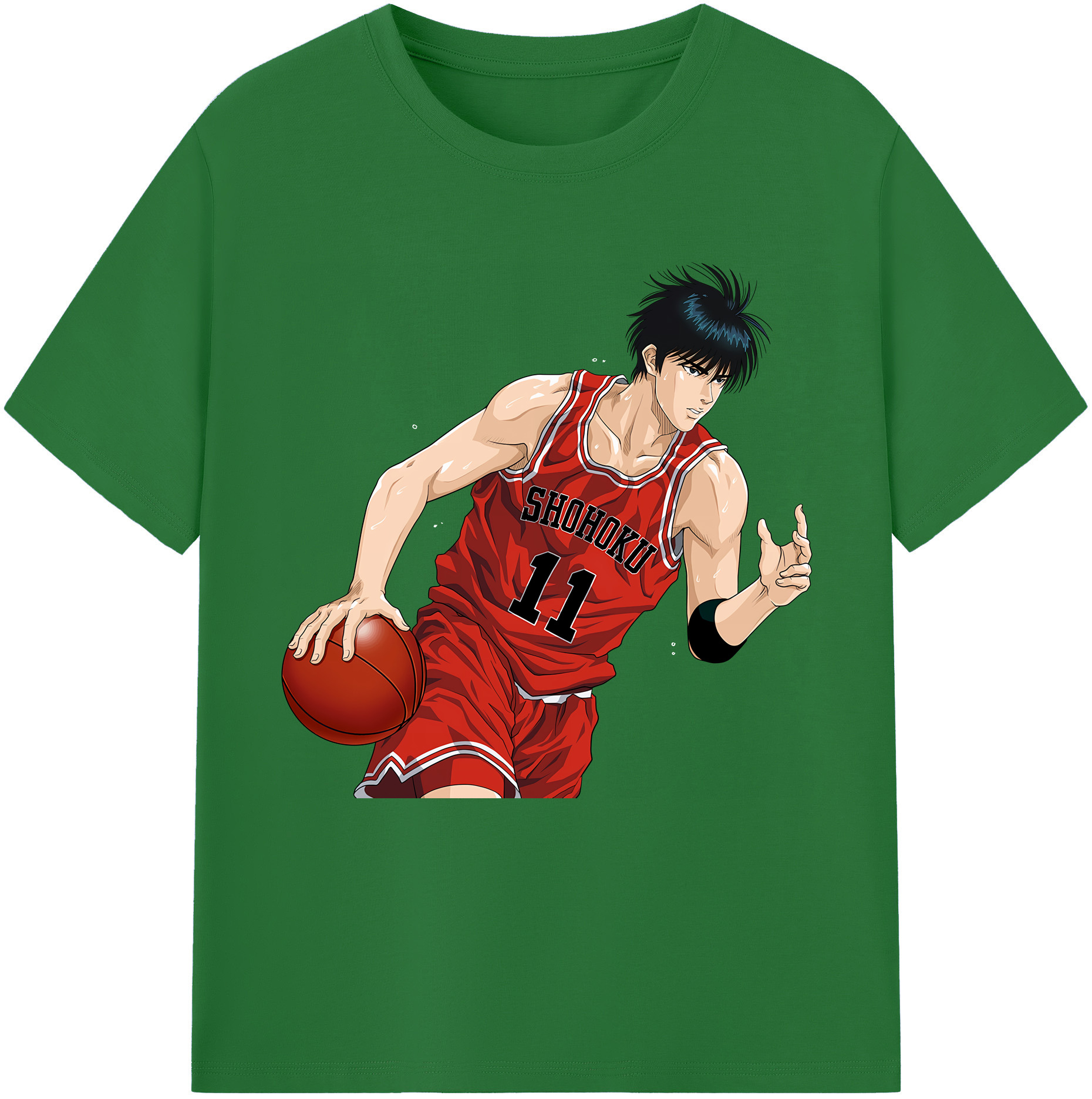 SLAM DUNK／スラムダンク 綿100％半袖Tシャツ（フロントプリント）