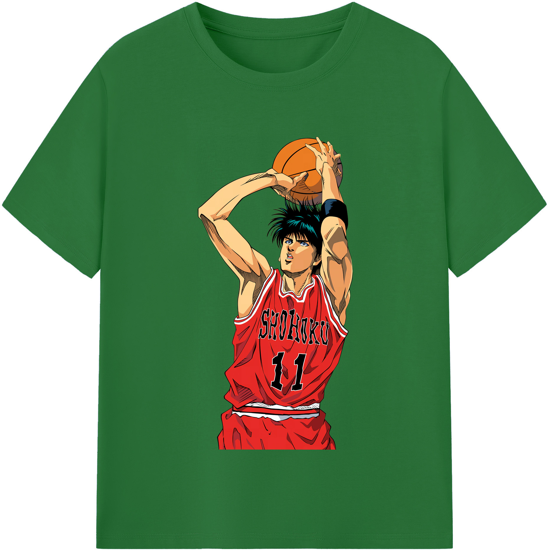 SLAM DUNK／スラムダンク 綿100％半袖Tシャツ（フロントプリント）