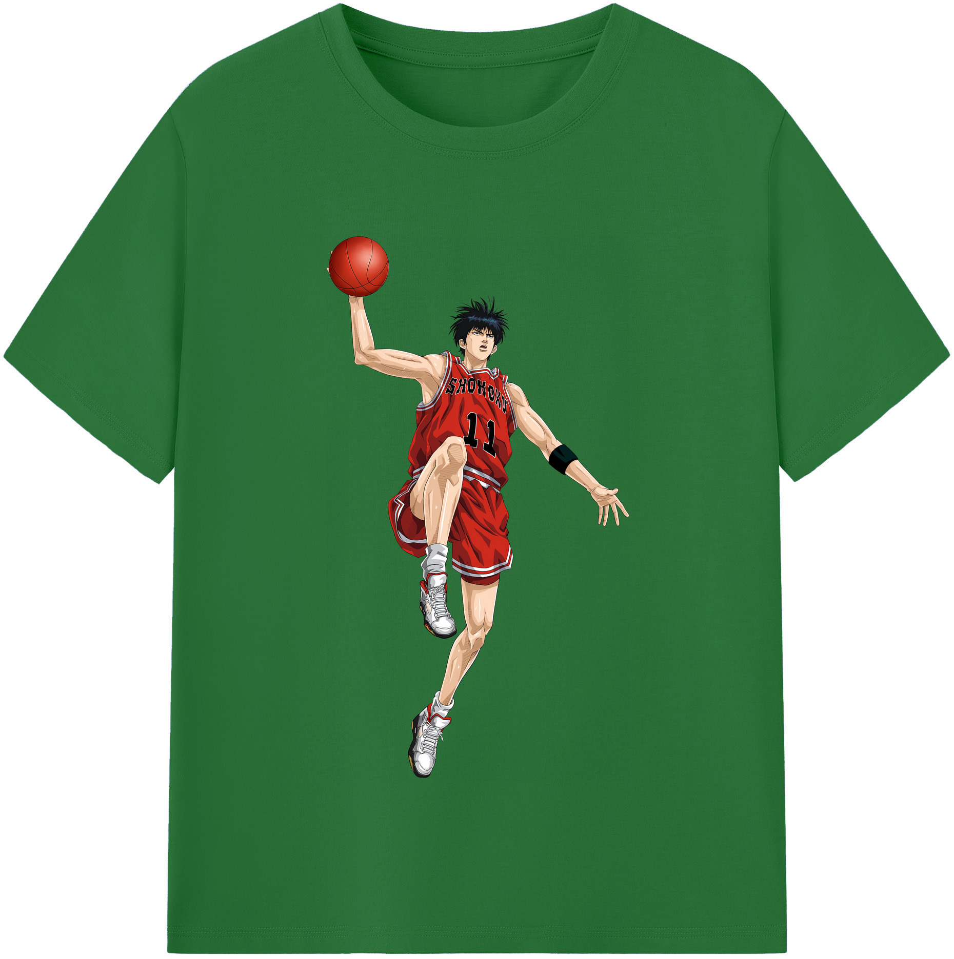 SLAM DUNK／スラムダンク 綿100％半袖Tシャツ（フロントプリント）