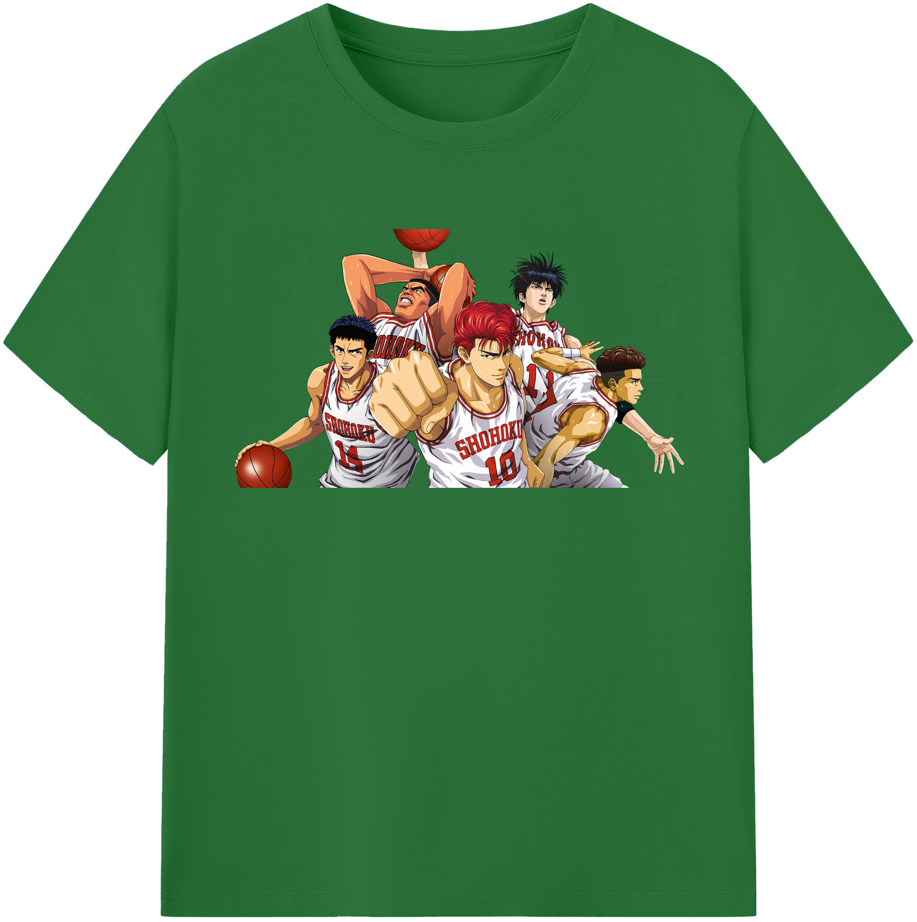 SLAM DUNK／スラムダンク 綿100％半袖Tシャツ（フロントプリント）