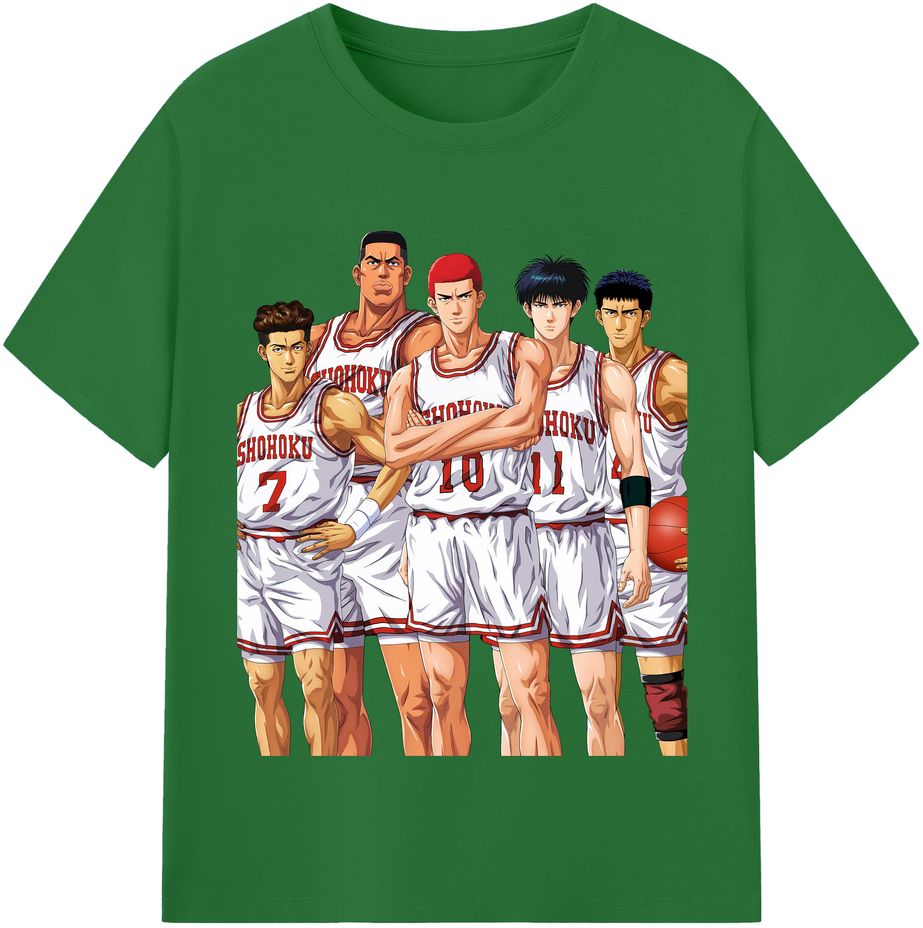 SLAM DUNK／スラムダンク 綿100％半袖Tシャツ（フロントプリント）