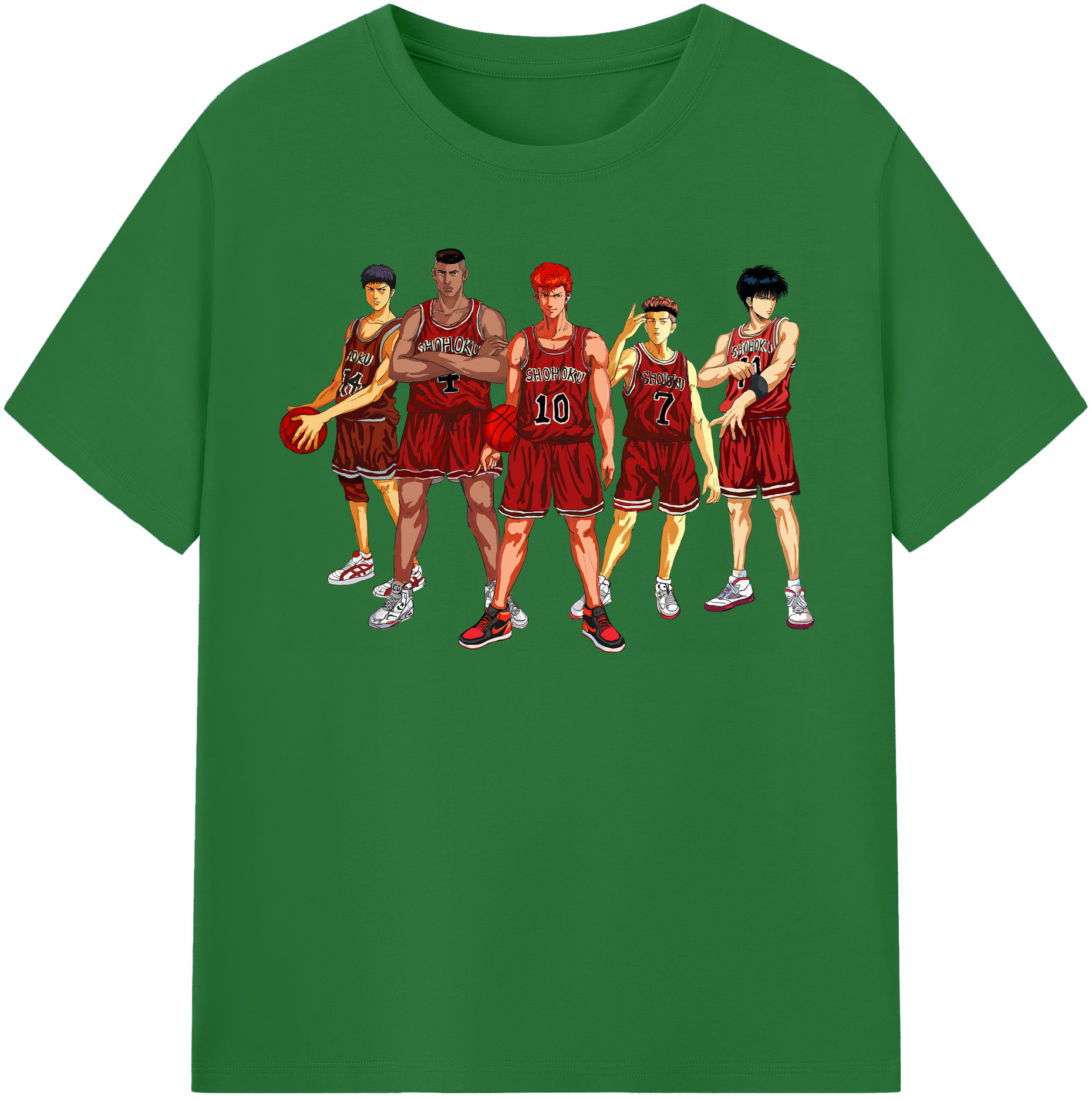 SLAM DUNK／スラムダンク 綿100％半袖Tシャツ（フロントプリント）