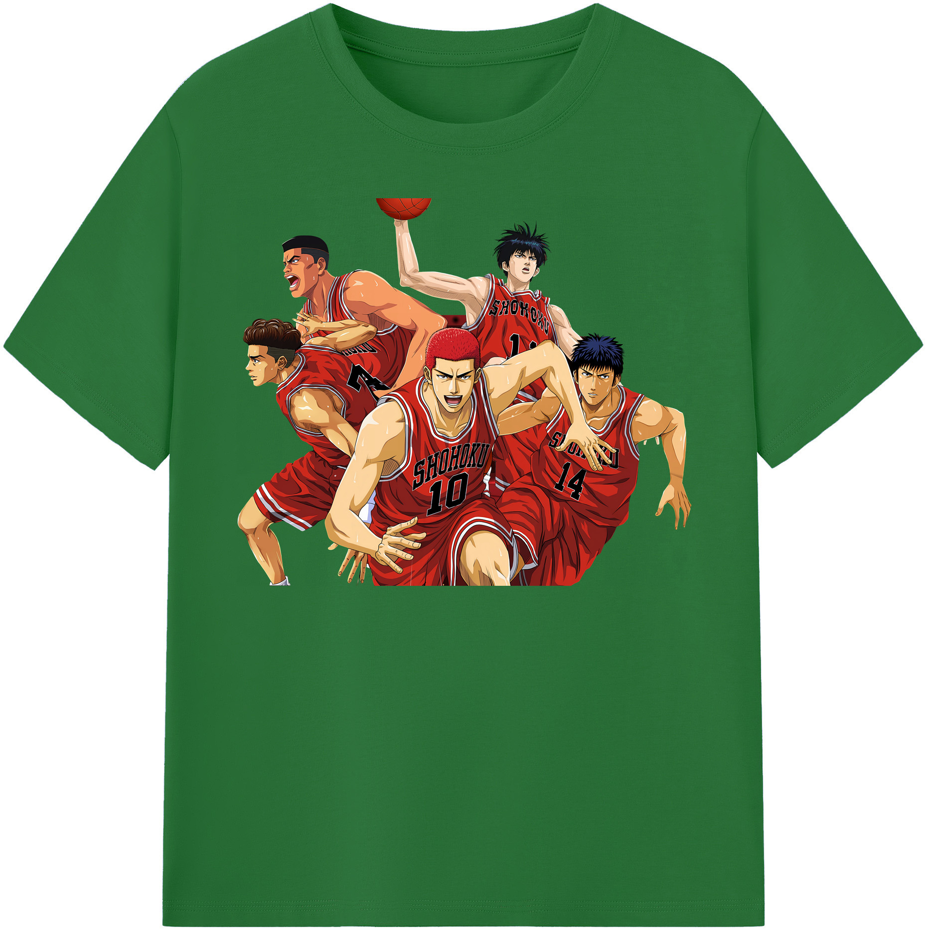 SLAM DUNK／スラムダンク 綿100％半袖Tシャツ（フロントプリント）