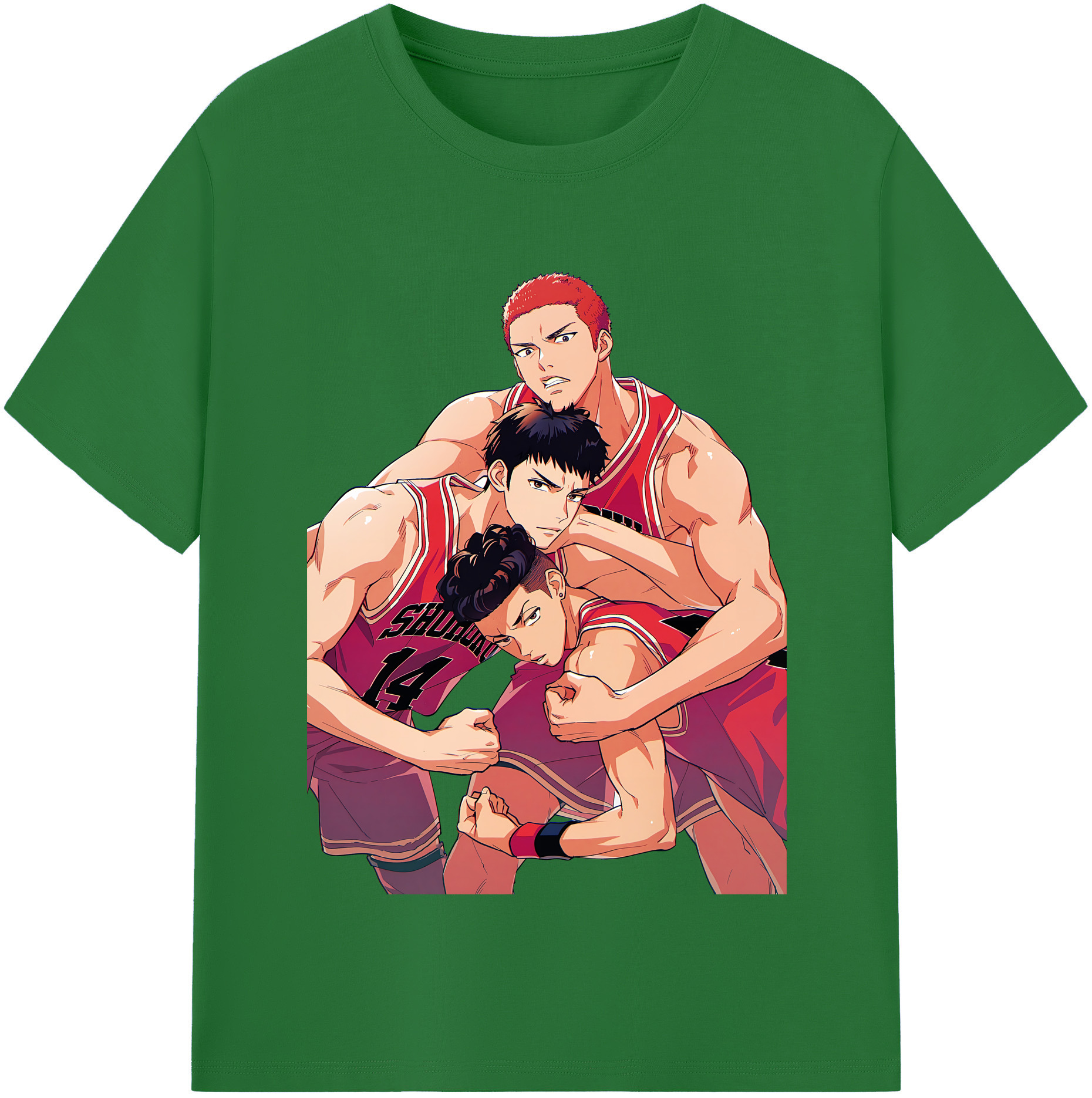 SLAM DUNK／スラムダンク 綿100％半袖Tシャツ（フロントプリント）