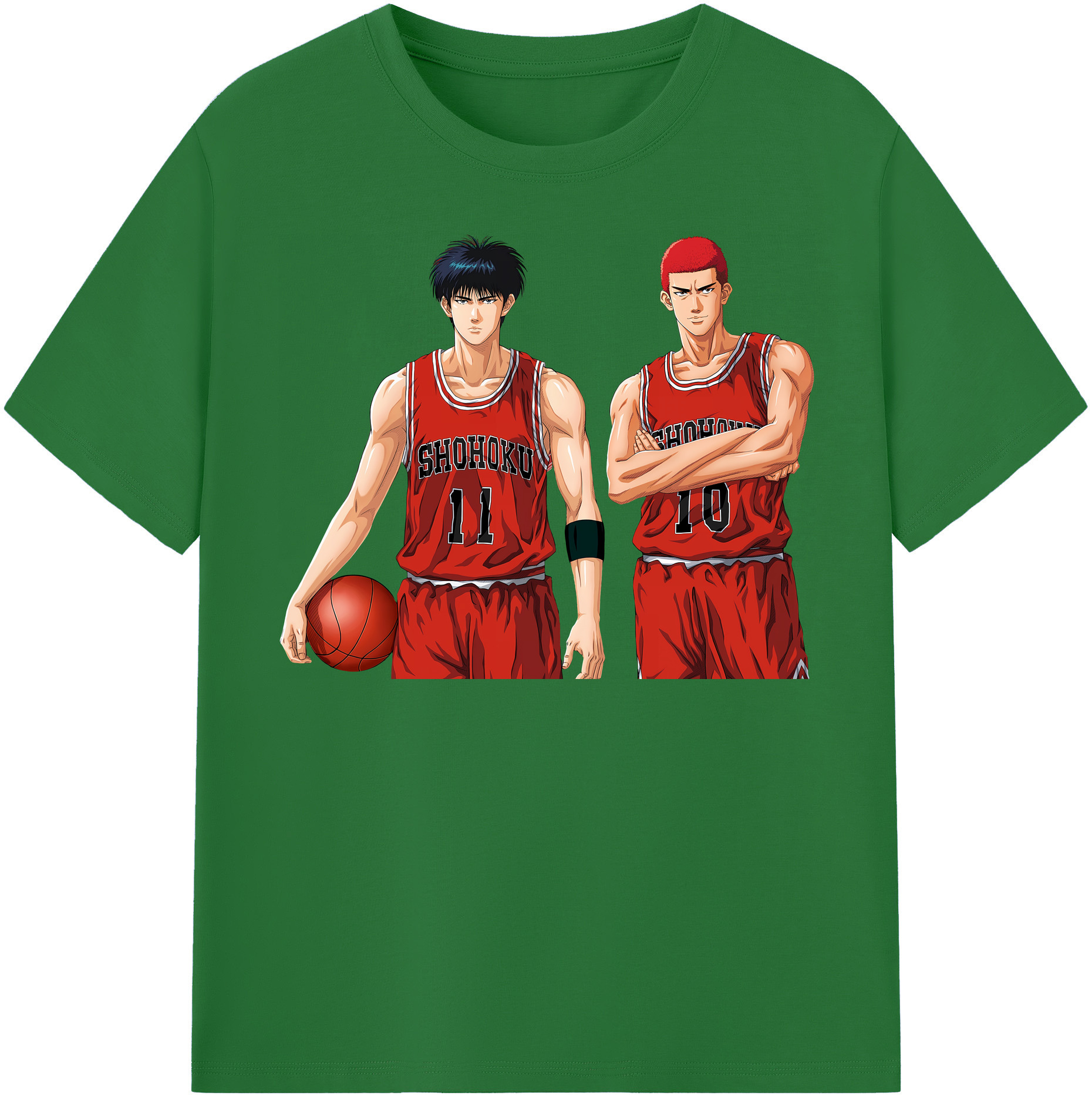SLAM DUNK／スラムダンク 綿100％半袖Tシャツ（フロントプリント）